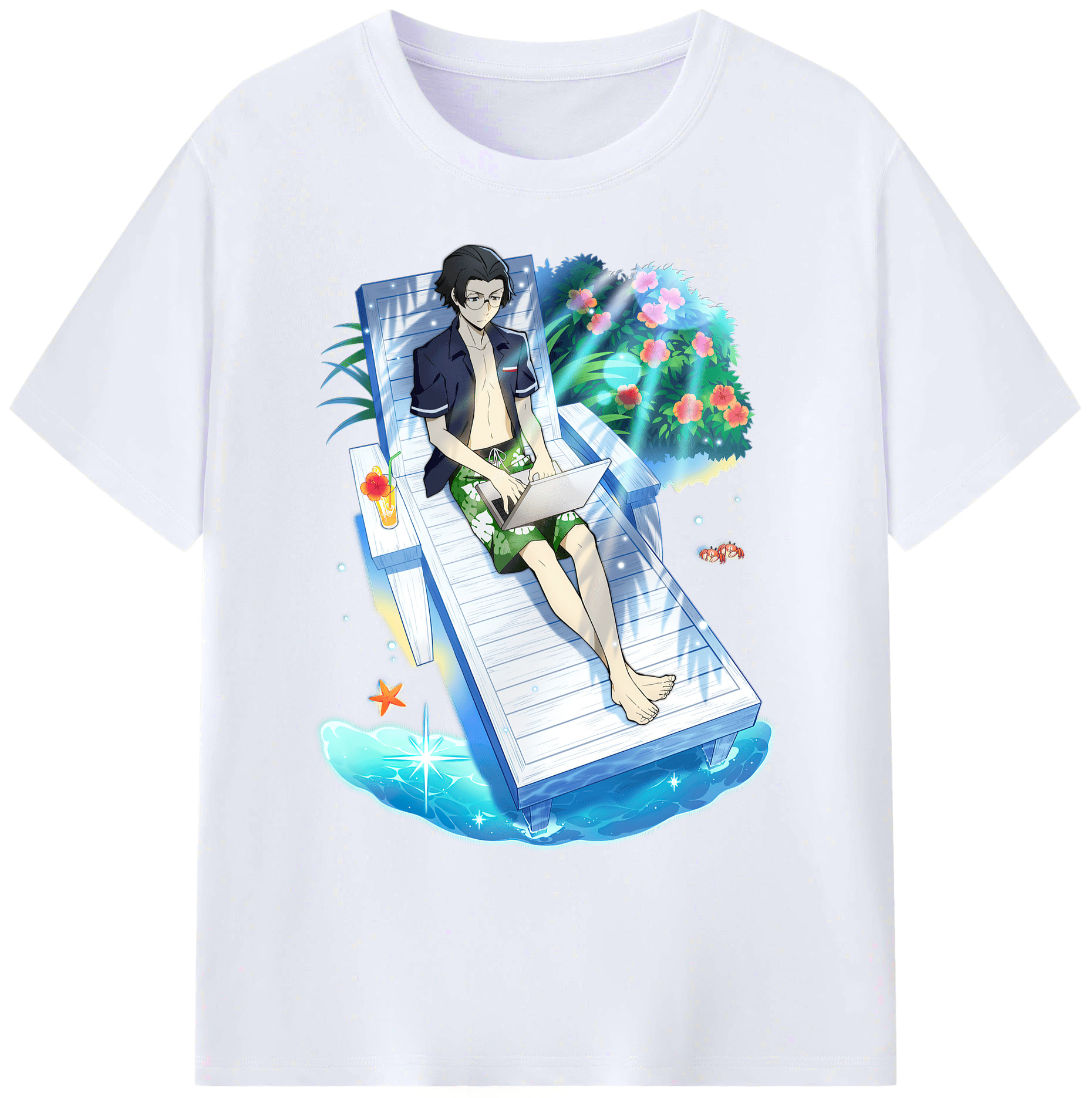 （画像用） 文豪ストレイドッグス Bungo Stray Dogs 綿100％ メンズ半袖Tシャツ｜肌触りやわらか＆通気性