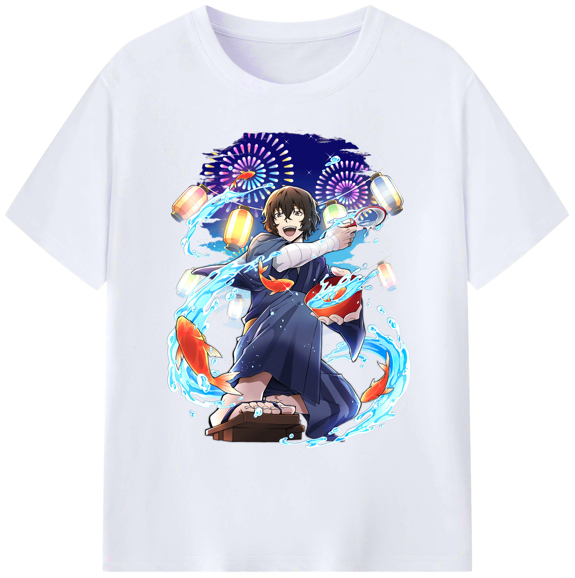 （画像用） 文豪ストレイドッグス Bungo Stray Dogs 綿100％ メンズ半袖Tシャツ｜肌触りやわらか＆通気性