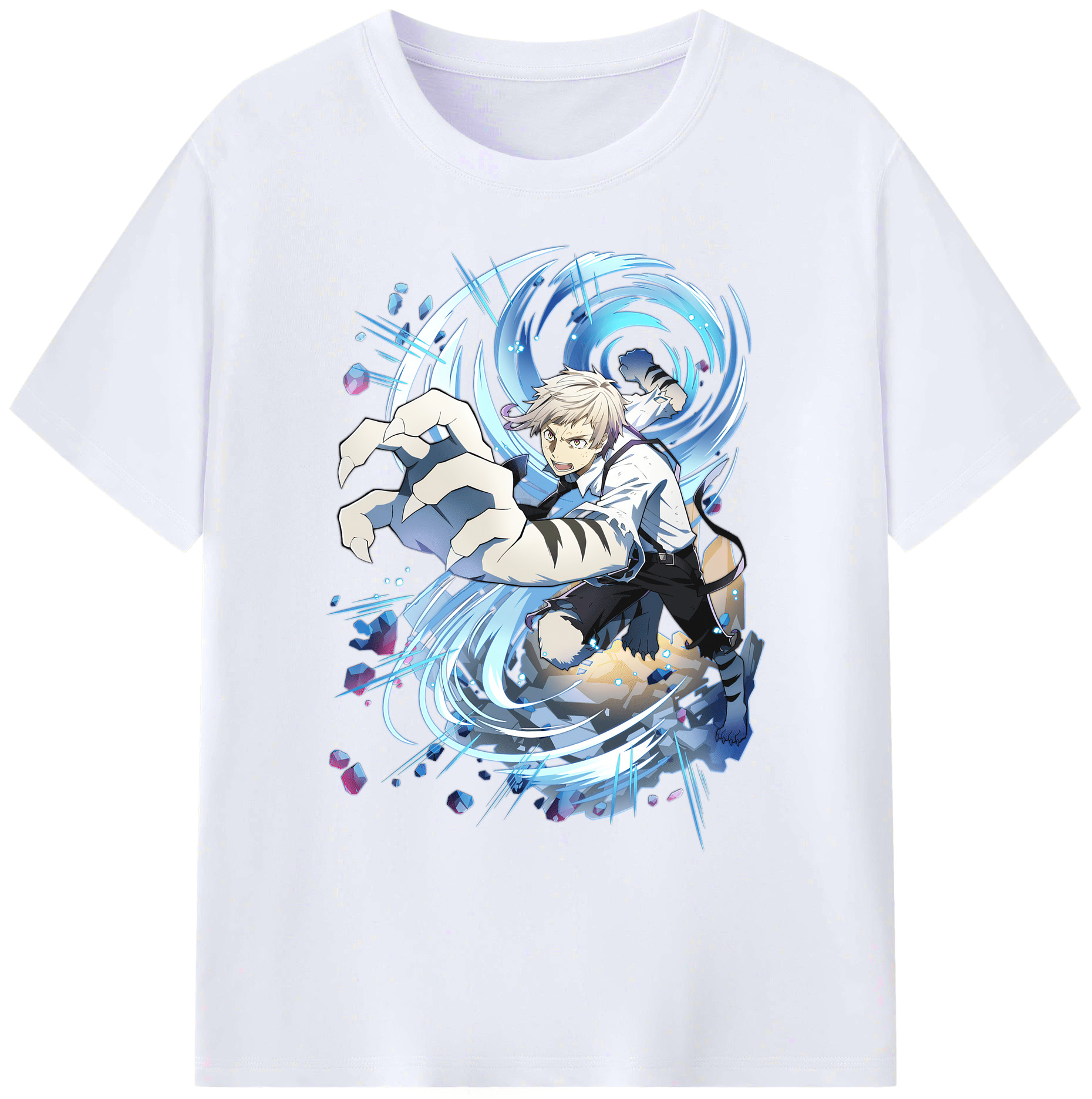 （画像用） 文豪ストレイドッグス Bungo Stray Dogs 綿100％ メンズ半袖Tシャツ｜肌触りやわらか＆通気性