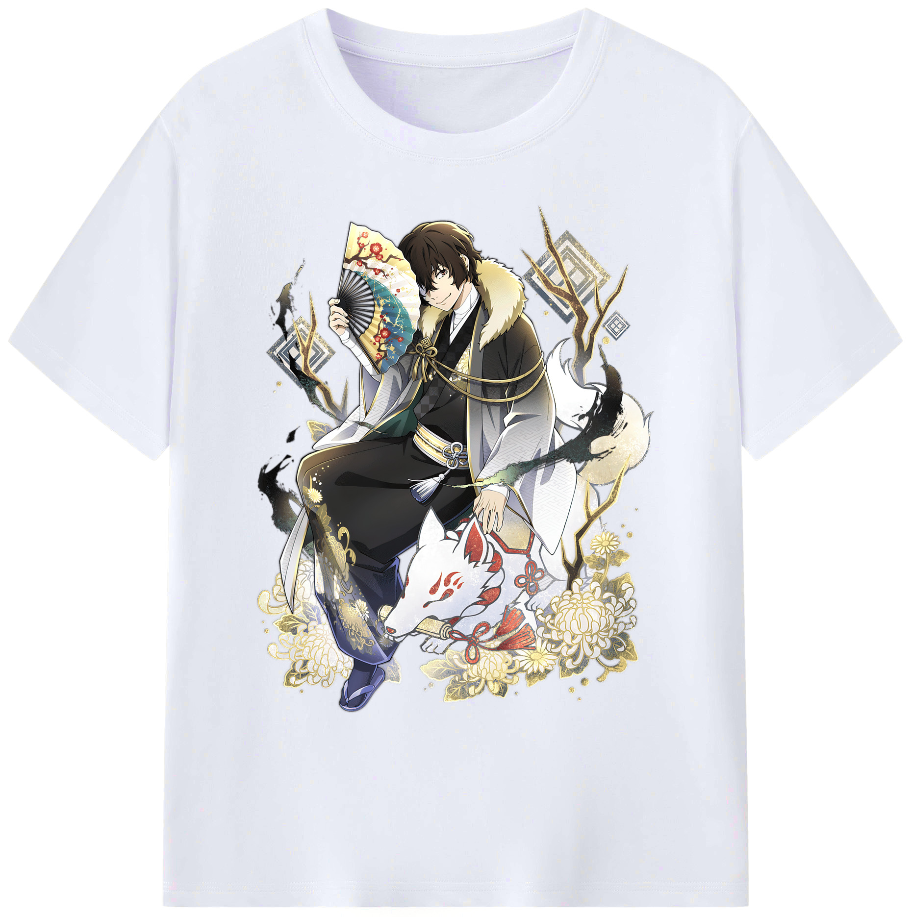 （画像用） 文豪ストレイドッグス Bungo Stray Dogs 綿100％ メンズ半袖Tシャツ｜肌触りやわらか＆通気性