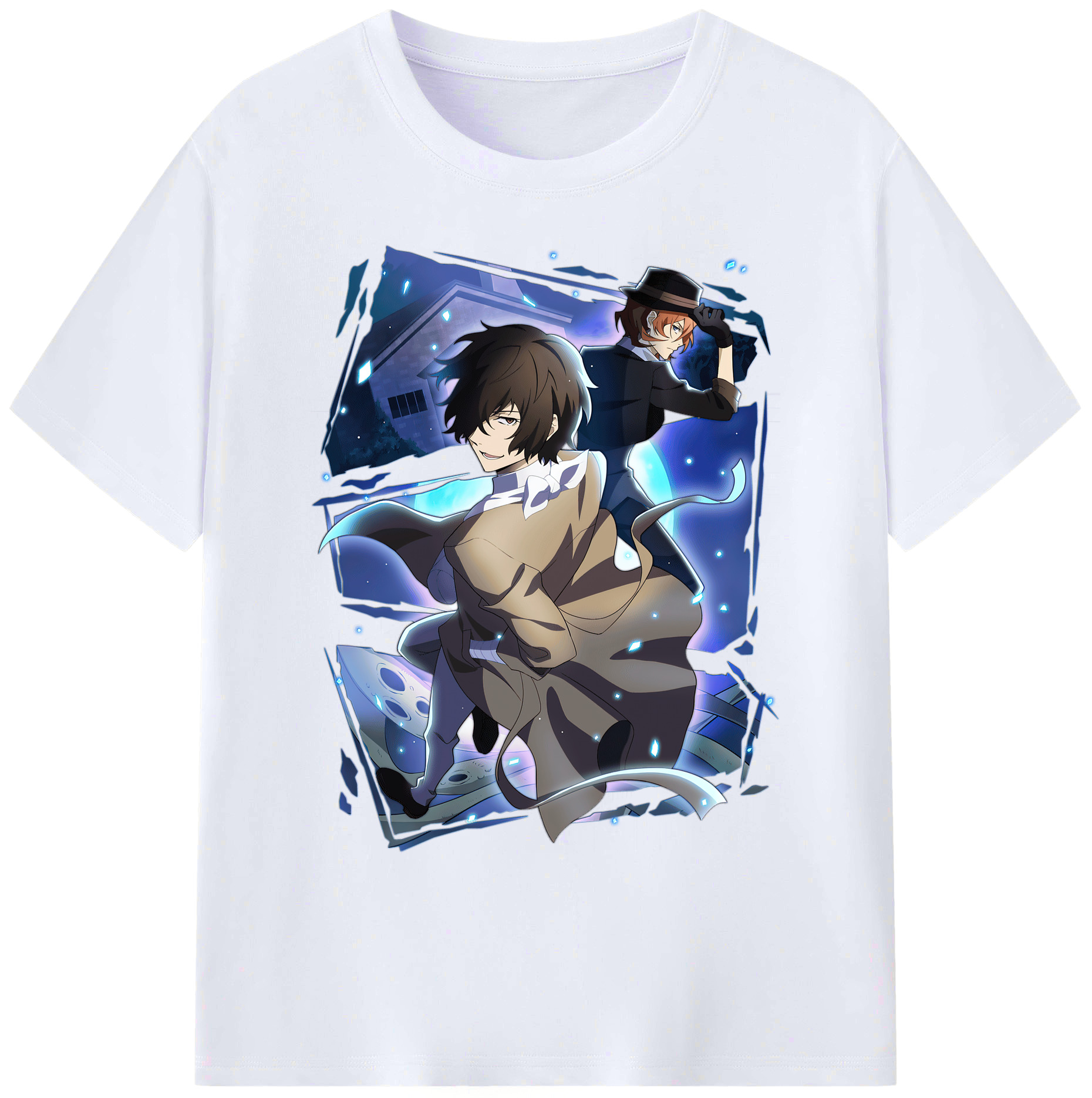 （画像用） 文豪ストレイドッグス Bungo Stray Dogs 綿100％ メンズ半袖Tシャツ｜肌触りやわらか＆通気性