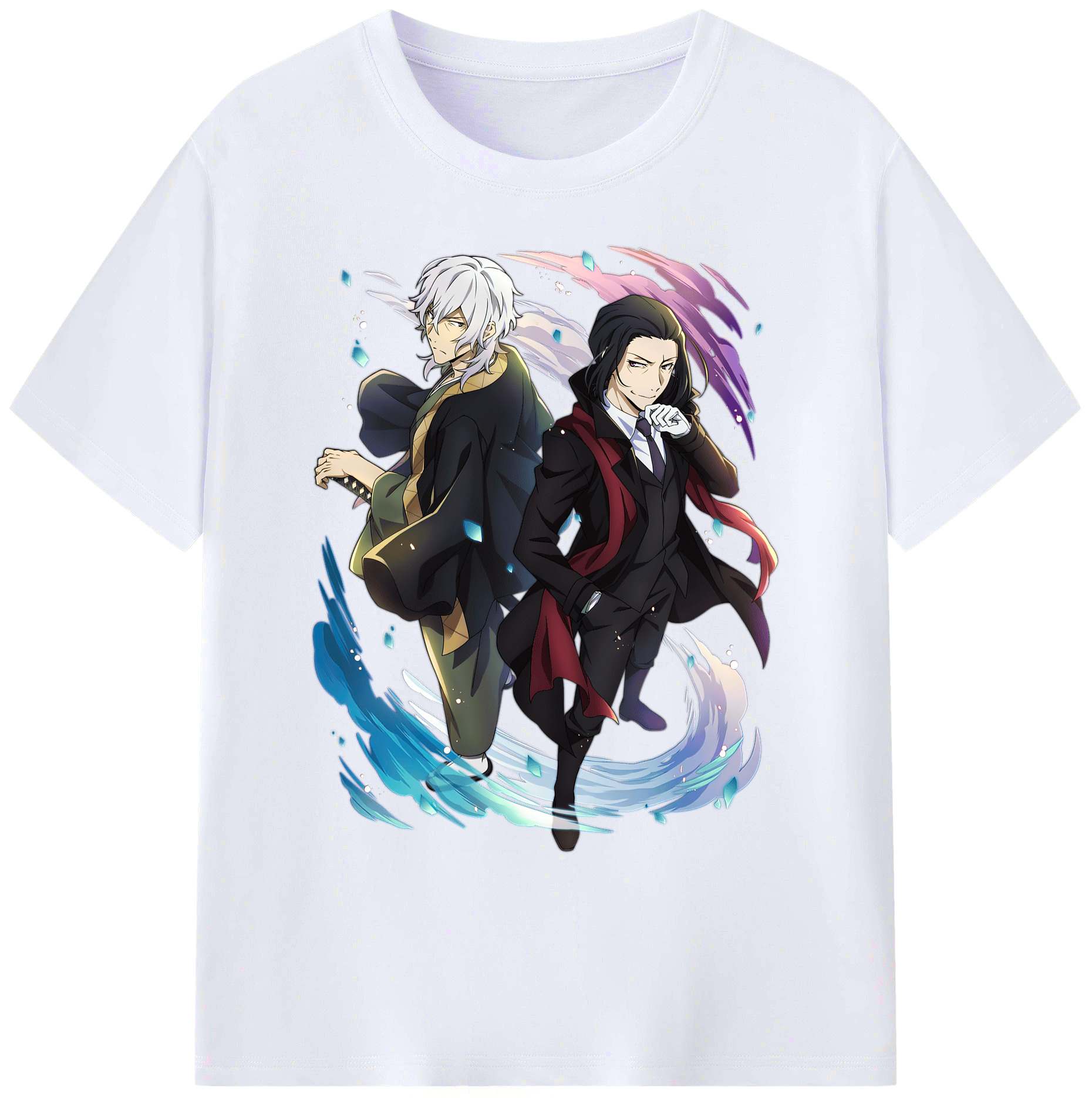 （画像用） 文豪ストレイドッグス Bungo Stray Dogs 綿100％ メンズ半袖Tシャツ｜肌触りやわらか＆通気性