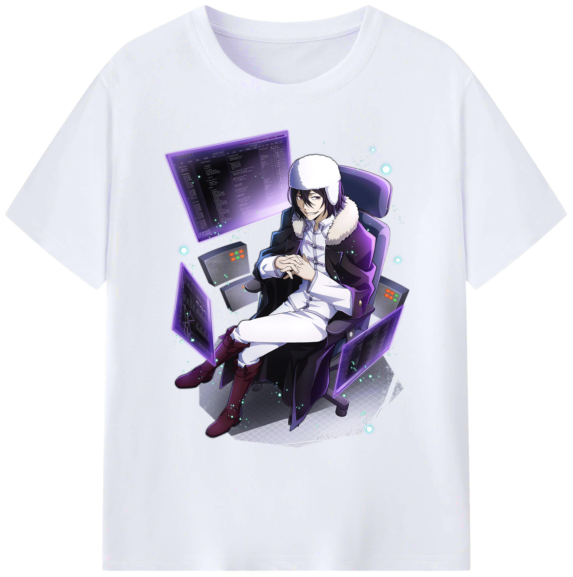 （画像用） 文豪ストレイドッグス Bungo Stray Dogs 綿100％ メンズ半袖Tシャツ｜肌触りやわらか＆通気性