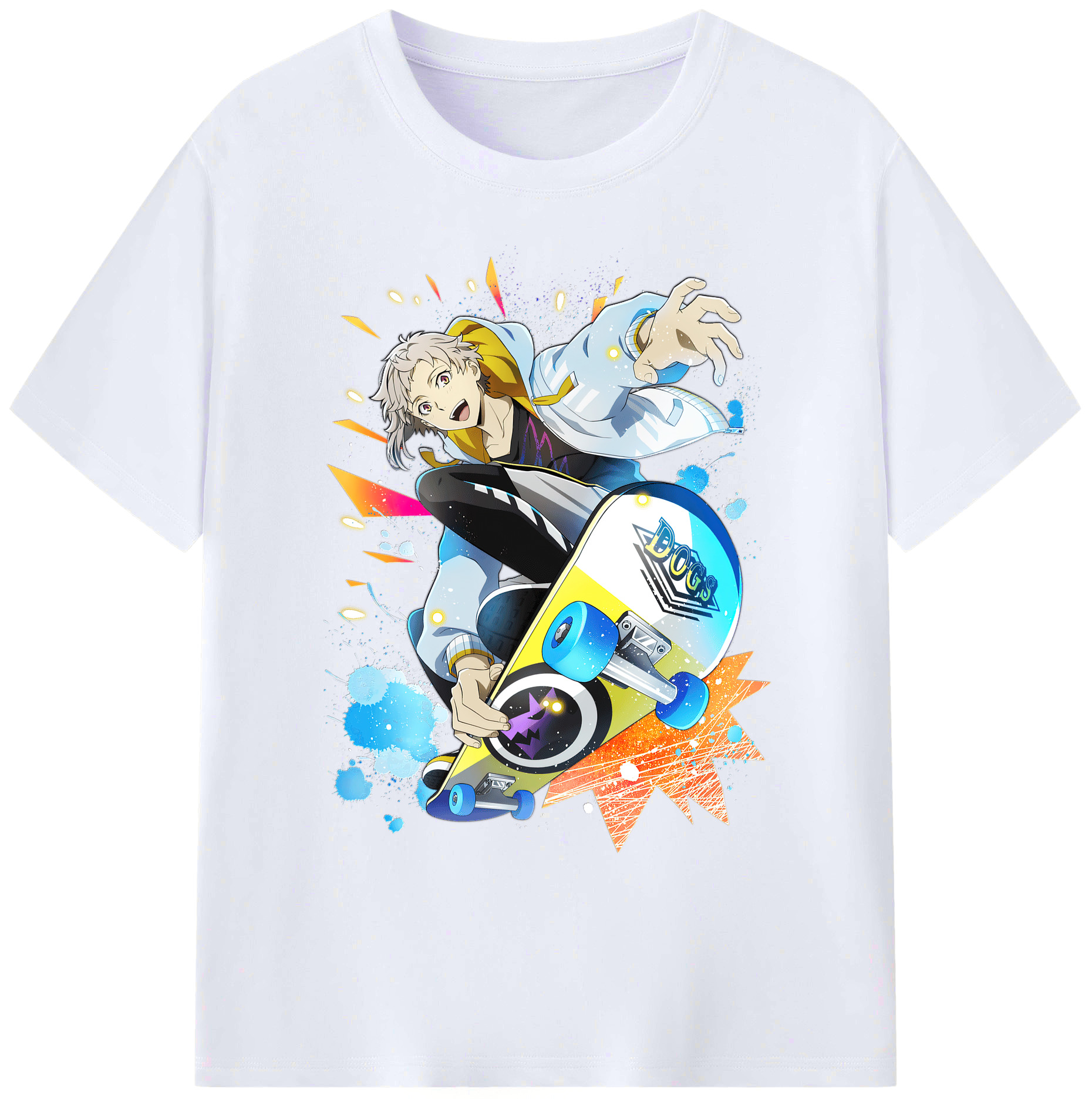 （画像用） 文豪ストレイドッグス Bungo Stray Dogs 綿100％ メンズ半袖Tシャツ｜肌触りやわらか＆通気性
