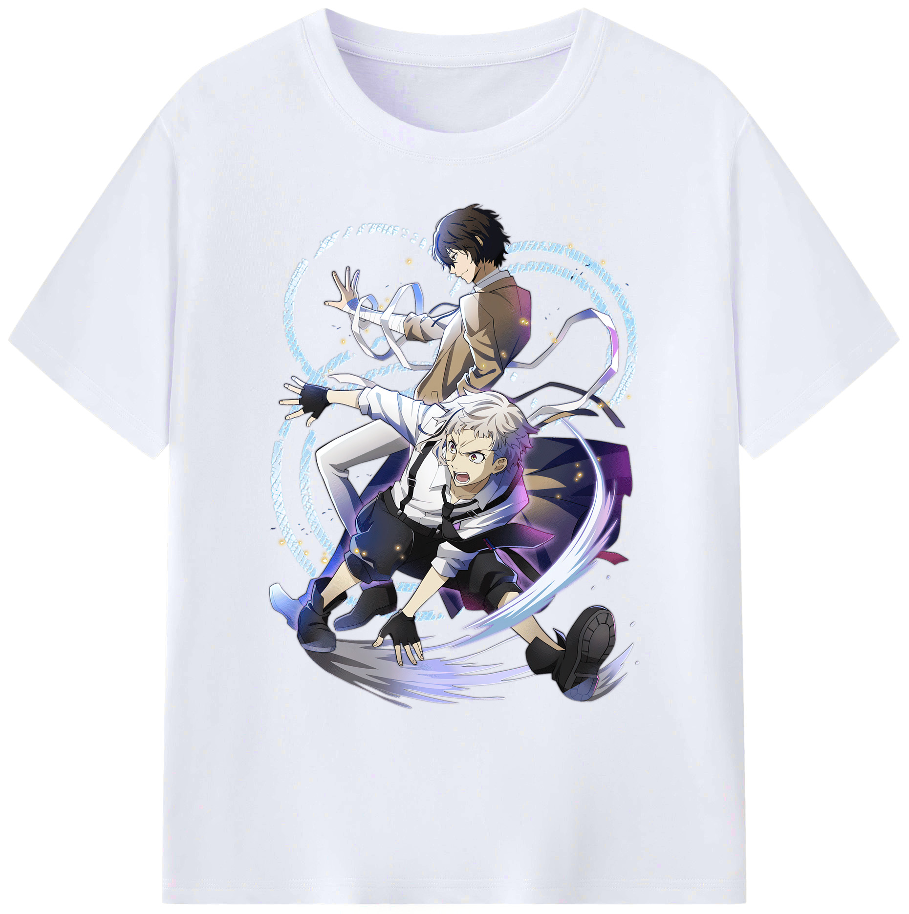 （画像用） 文豪ストレイドッグス Bungo Stray Dogs 綿100％ メンズ半袖Tシャツ｜肌触りやわらか＆通気性