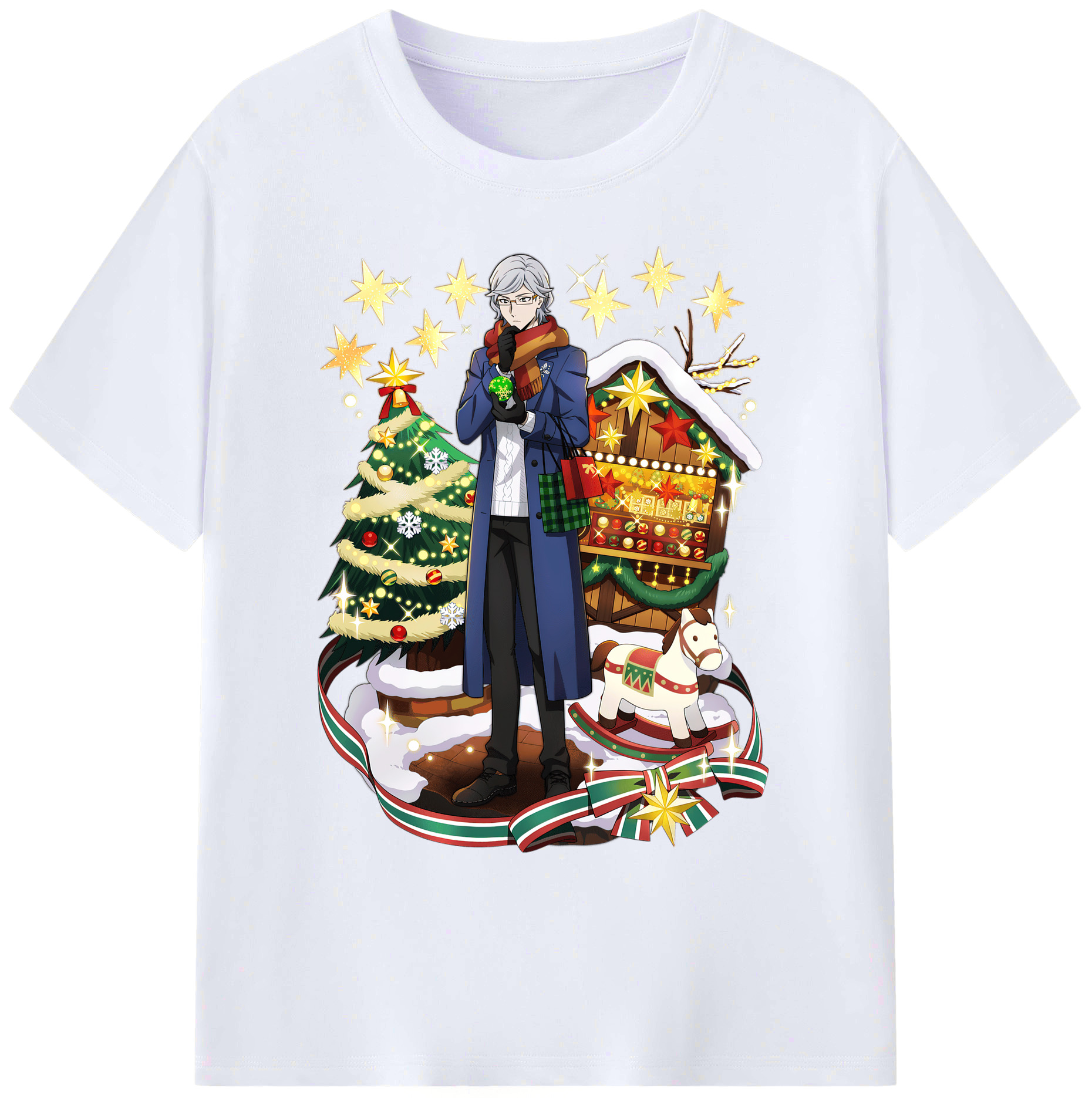 （画像用） 文豪ストレイドッグス Bungo Stray Dogs 綿100％ メンズ半袖Tシャツ｜肌触りやわらか＆通気性