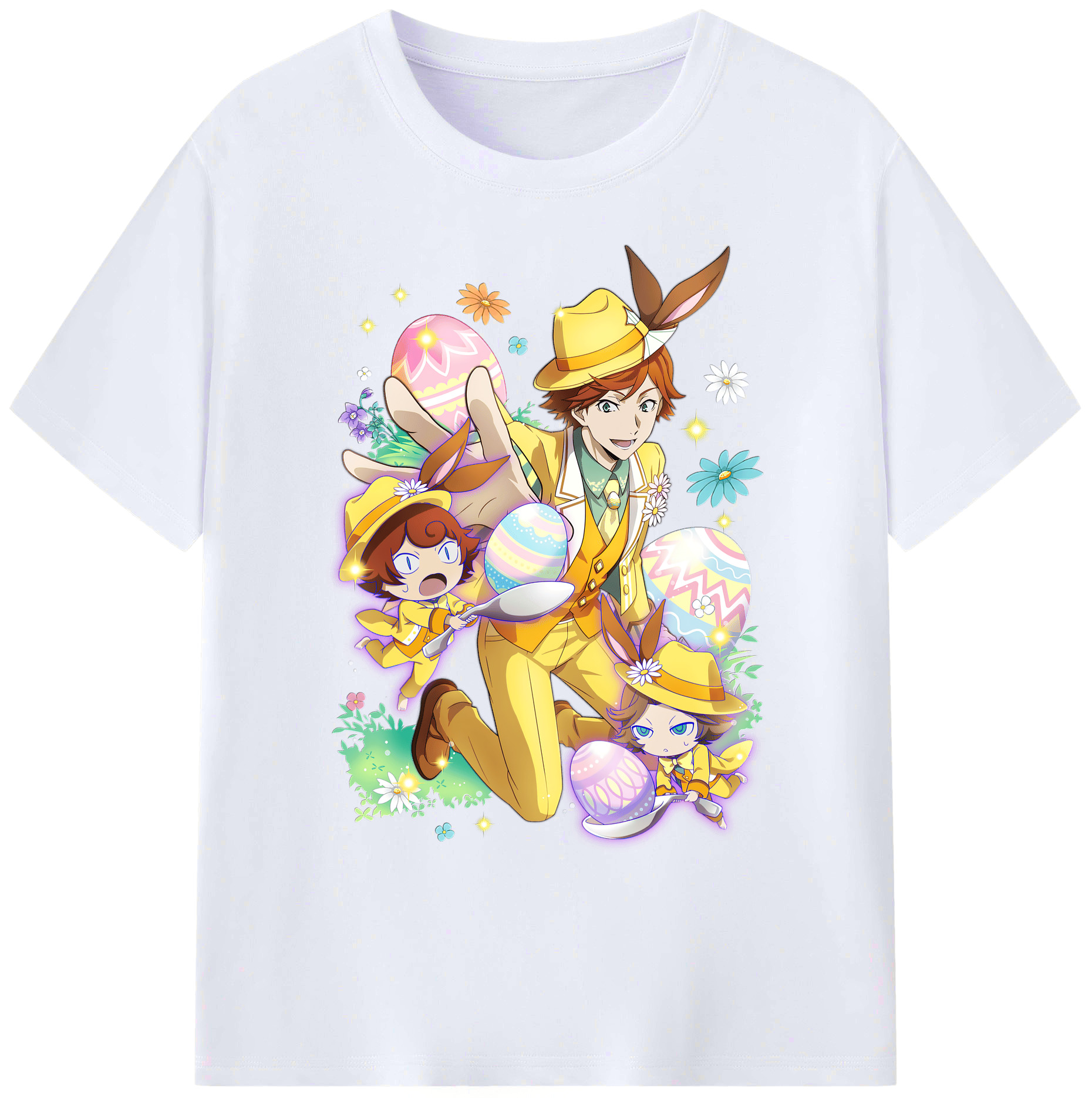 （画像用） 文豪ストレイドッグス Bungo Stray Dogs 綿100％ メンズ半袖Tシャツ｜肌触りやわらか＆通気性