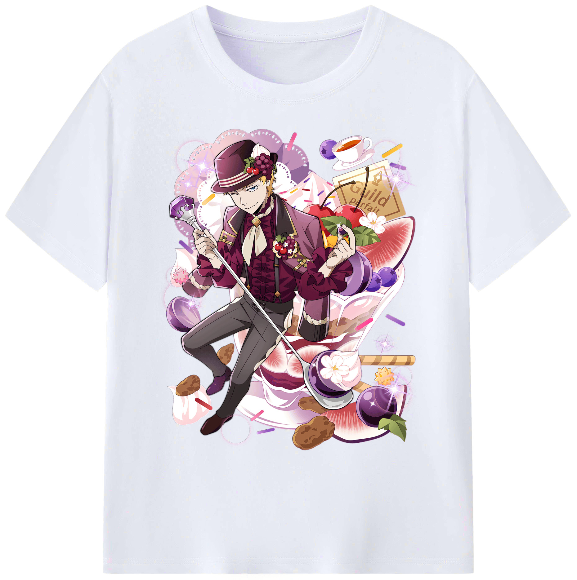 （画像用） 文豪ストレイドッグス Bungo Stray Dogs 綿100％ メンズ半袖Tシャツ｜肌触りやわらか＆通気性