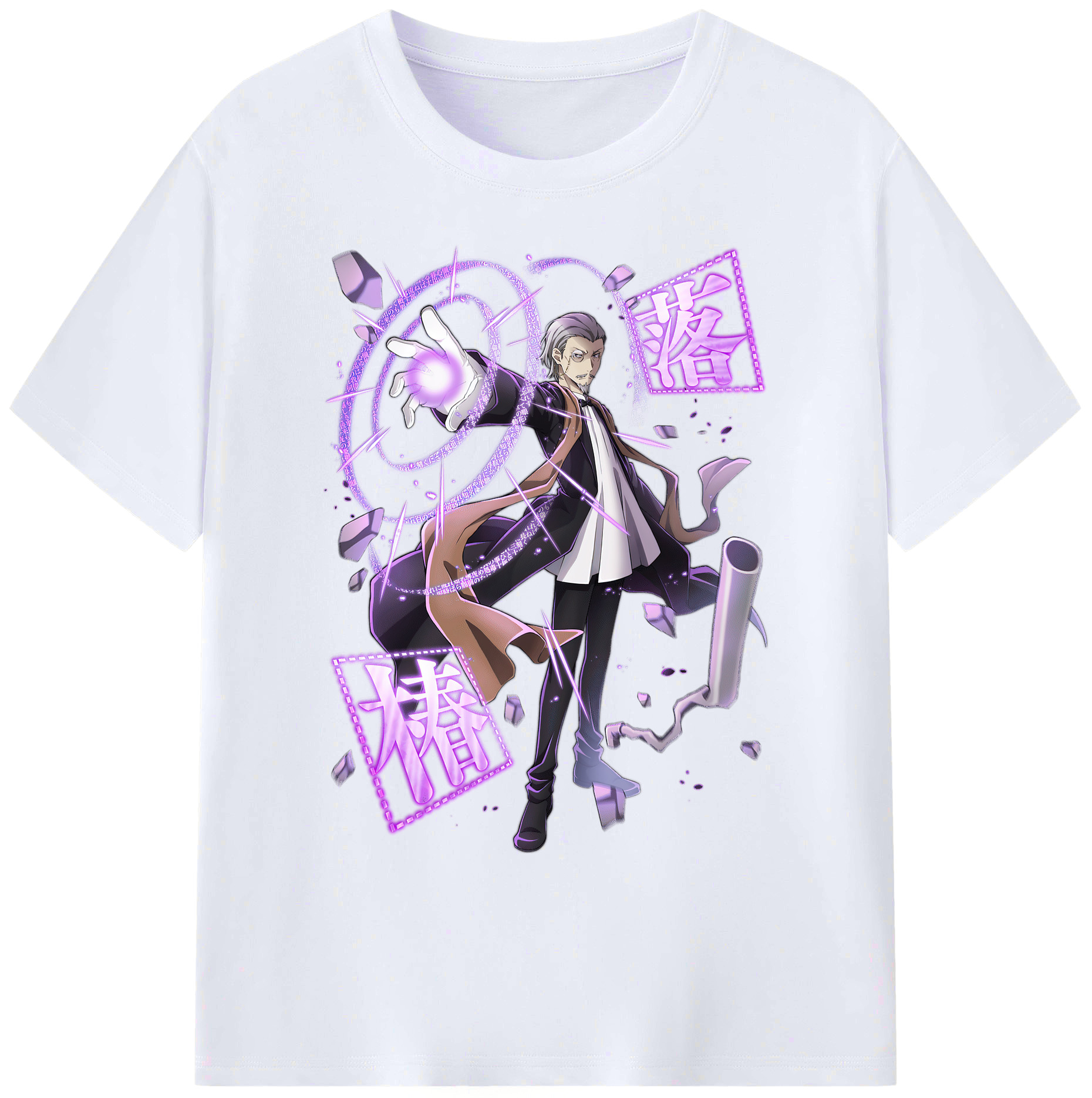 （画像用） 文豪ストレイドッグス Bungo Stray Dogs 綿100％ メンズ半袖Tシャツ｜肌触りやわらか＆通気性