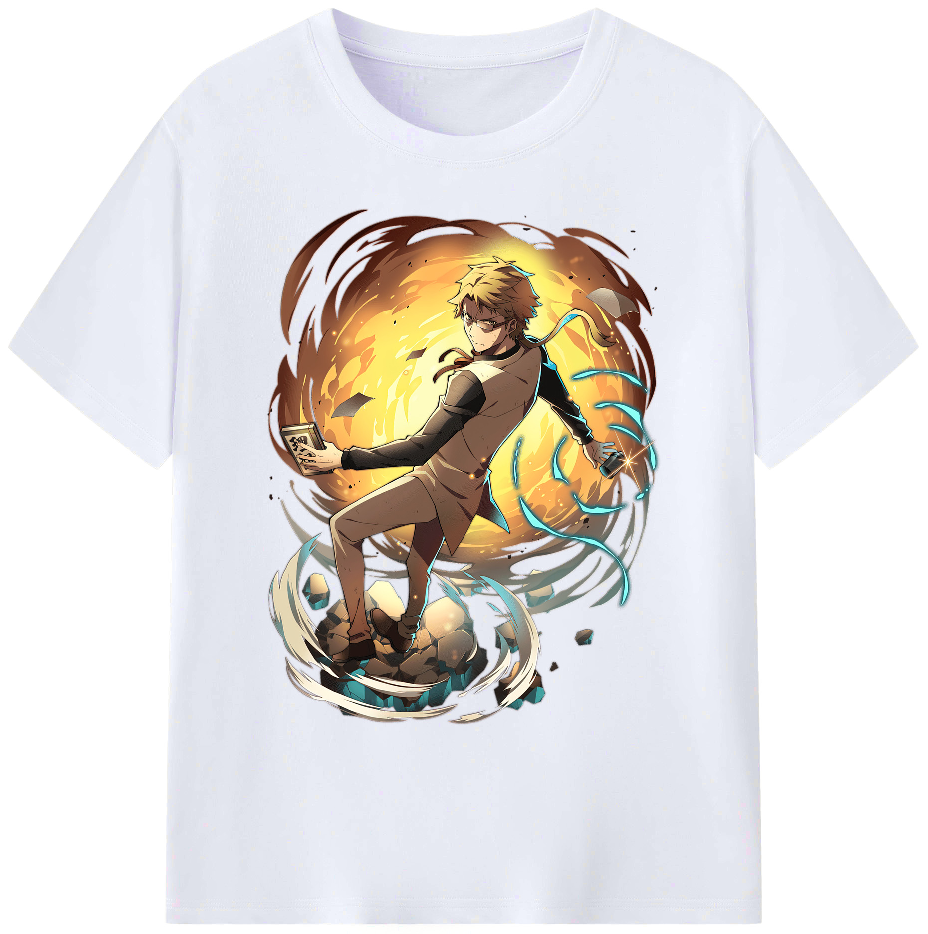 （画像用） 文豪ストレイドッグス Bungo Stray Dogs 綿100％ メンズ半袖Tシャツ｜肌触りやわらか＆通気性