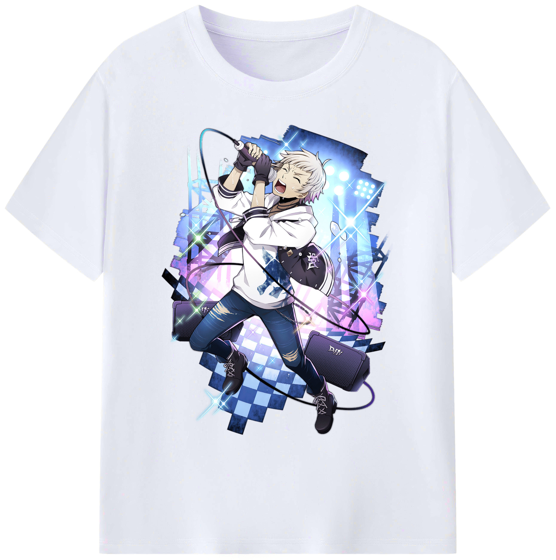 （画像用） 文豪ストレイドッグス Bungo Stray Dogs 綿100％ メンズ半袖Tシャツ｜肌触りやわらか＆通気性
