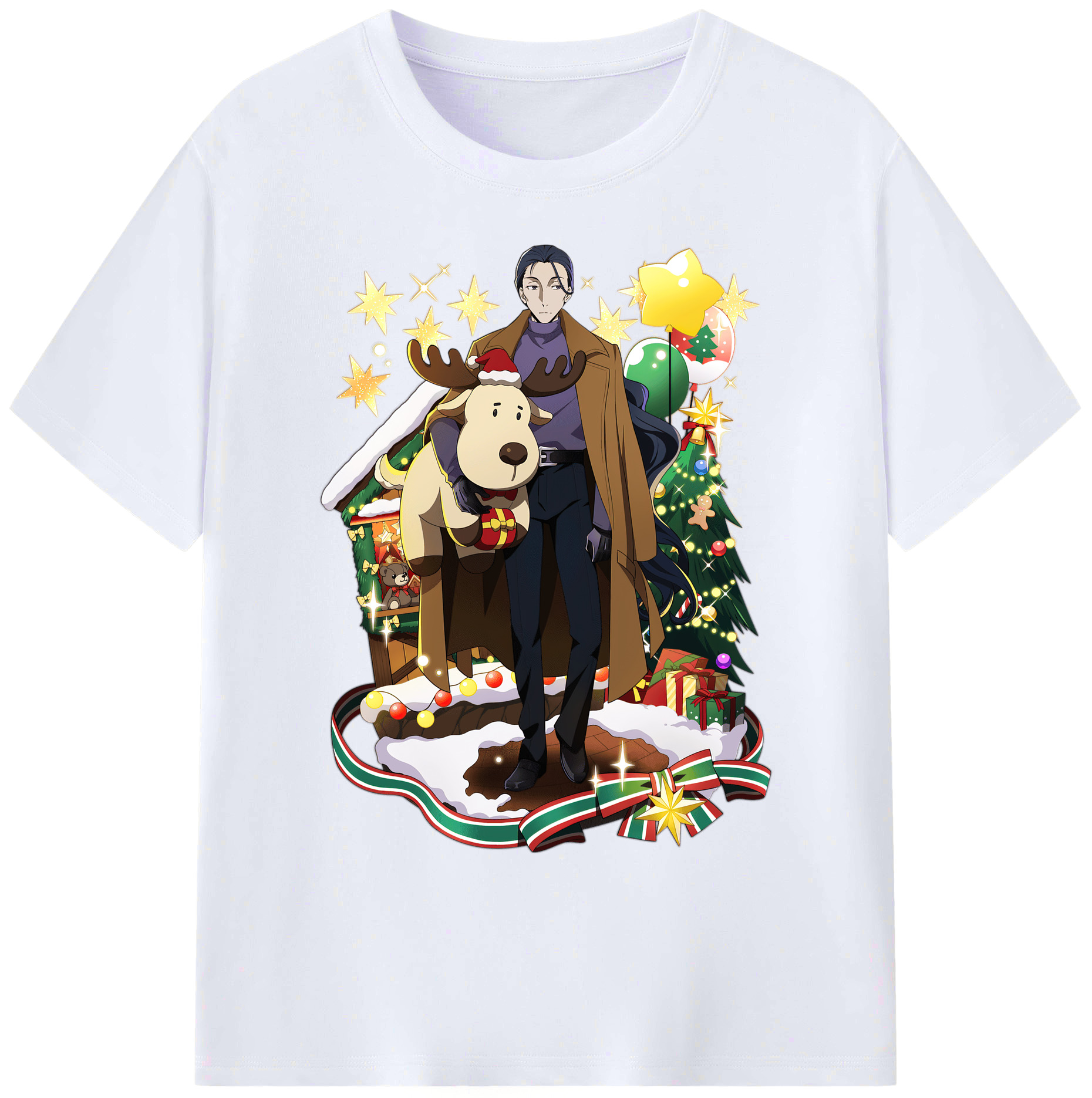 （画像用） 文豪ストレイドッグス Bungo Stray Dogs 綿100％ メンズ半袖Tシャツ｜肌触りやわらか＆通気性