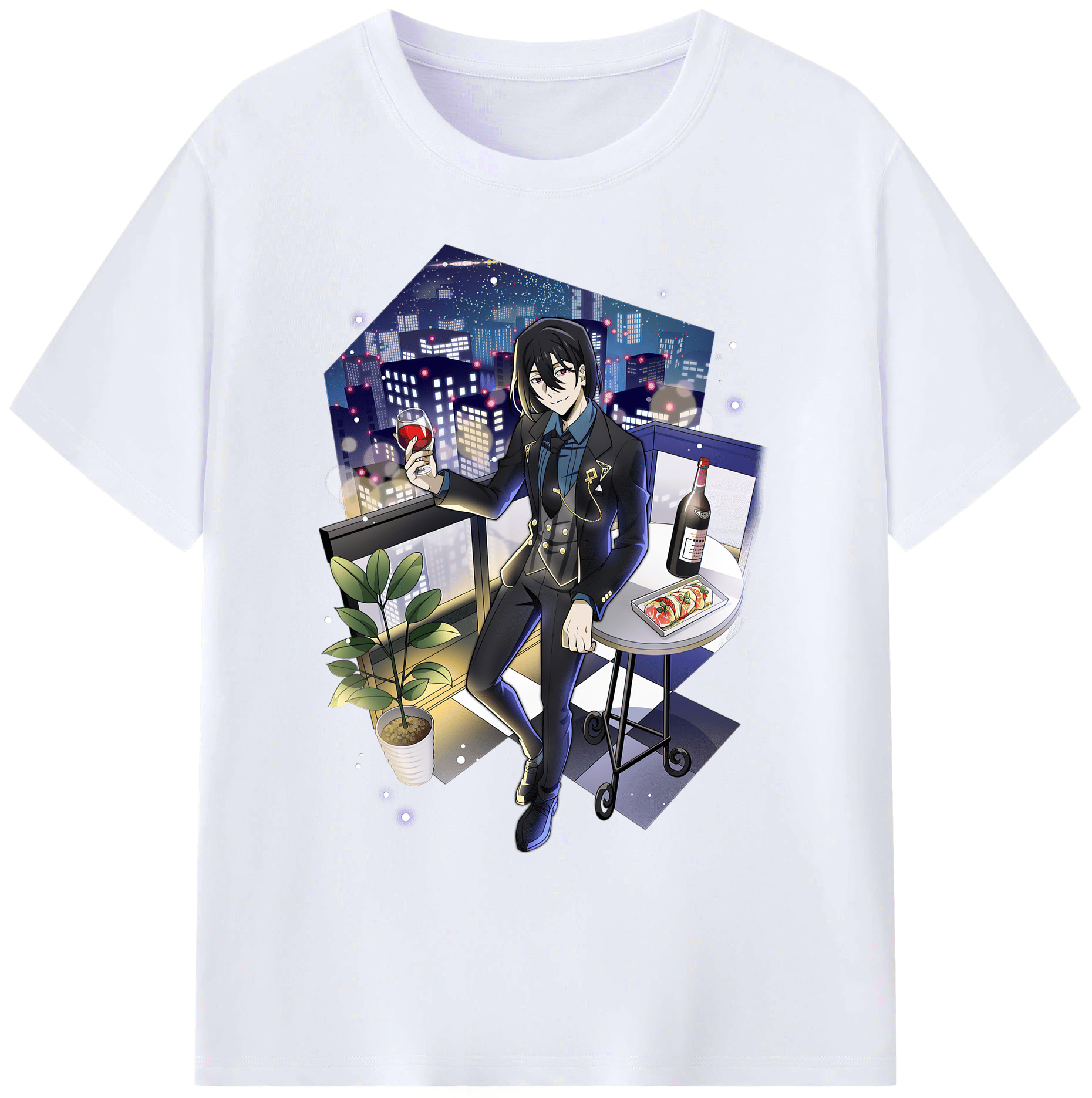 （画像用） 文豪ストレイドッグス Bungo Stray Dogs 綿100％ メンズ半袖Tシャツ｜肌触りやわらか＆通気性