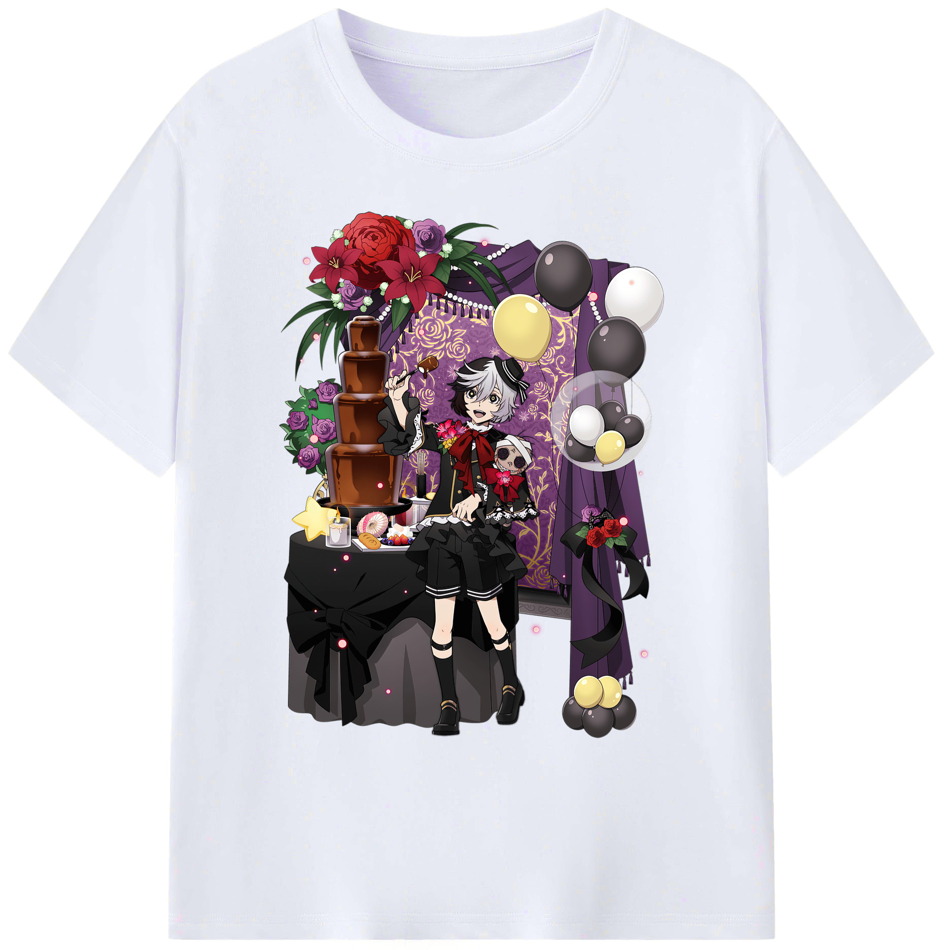 （画像用） 文豪ストレイドッグス Bungo Stray Dogs 綿100％ メンズ半袖Tシャツ｜肌触りやわらか＆通気性