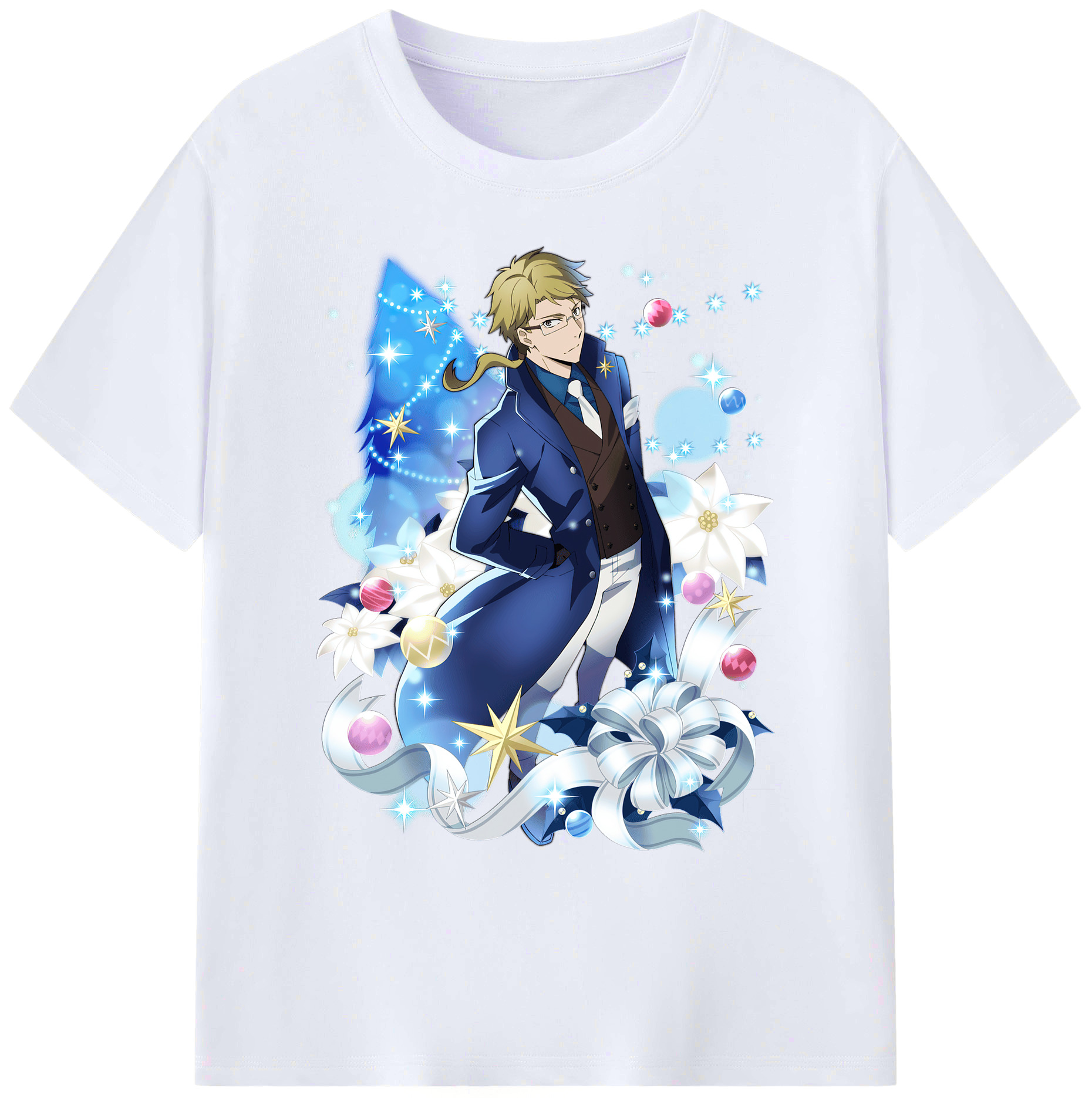 （画像用） 文豪ストレイドッグス Bungo Stray Dogs 綿100％ メンズ半袖Tシャツ｜肌触りやわらか＆通気性