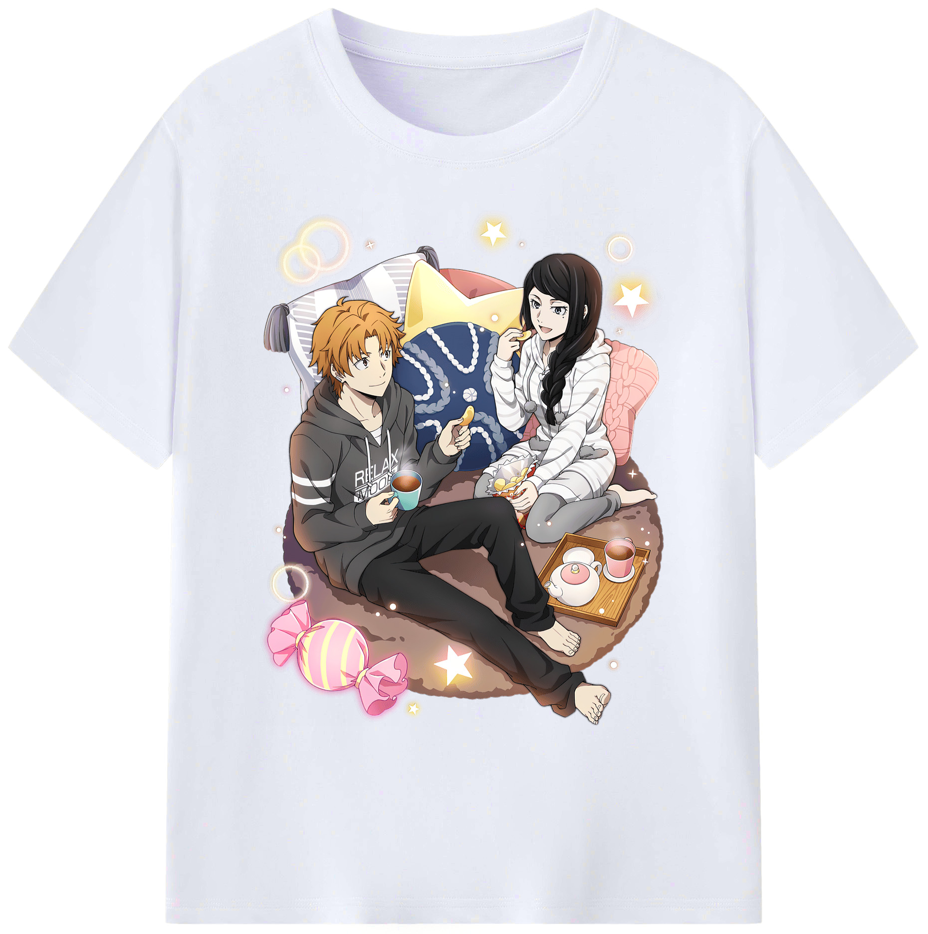 （画像用） 文豪ストレイドッグス Bungo Stray Dogs 綿100％ メンズ半袖Tシャツ｜肌触りやわらか＆通気性