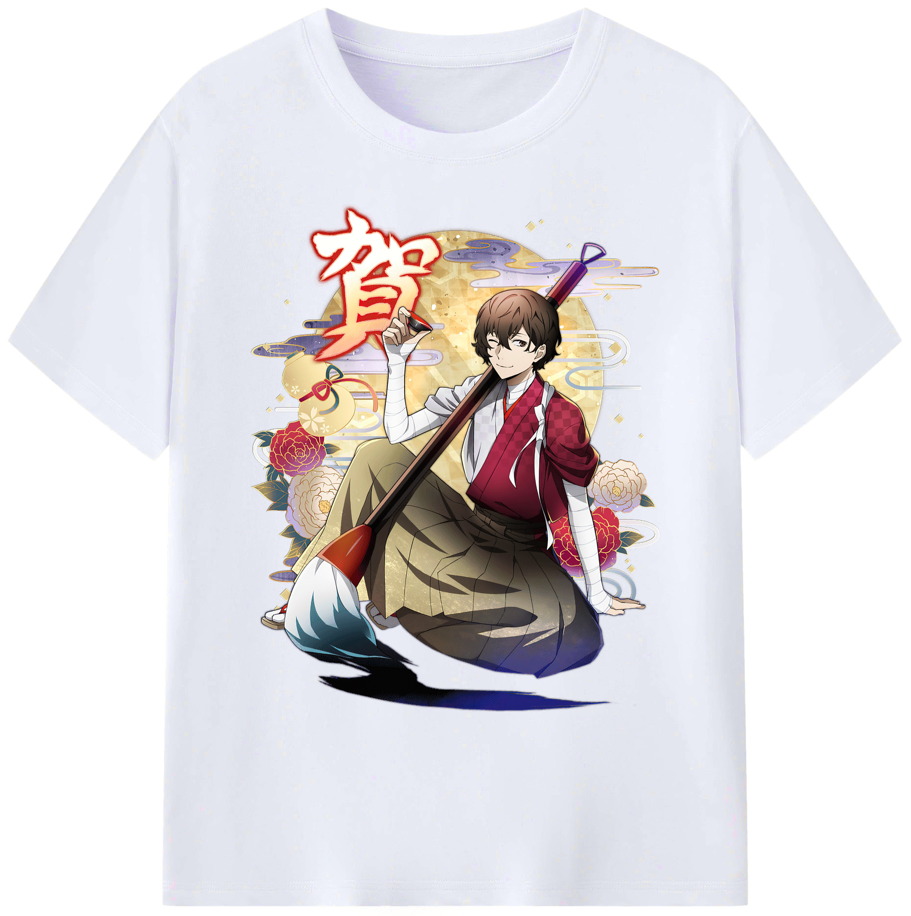 （画像用） 文豪ストレイドッグス Bungo Stray Dogs 綿100％ メンズ半袖Tシャツ｜肌触りやわらか＆通気性
