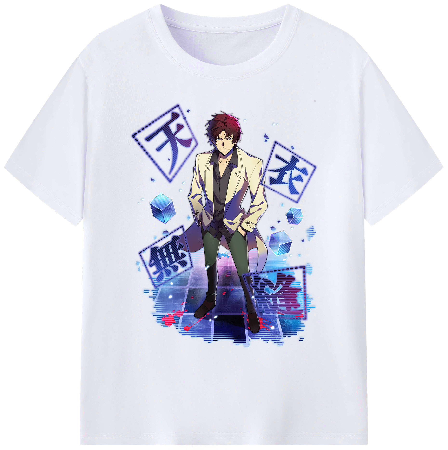 （画像用） 文豪ストレイドッグス Bungo Stray Dogs 綿100％ メンズ半袖Tシャツ｜肌触りやわらか＆通気性
