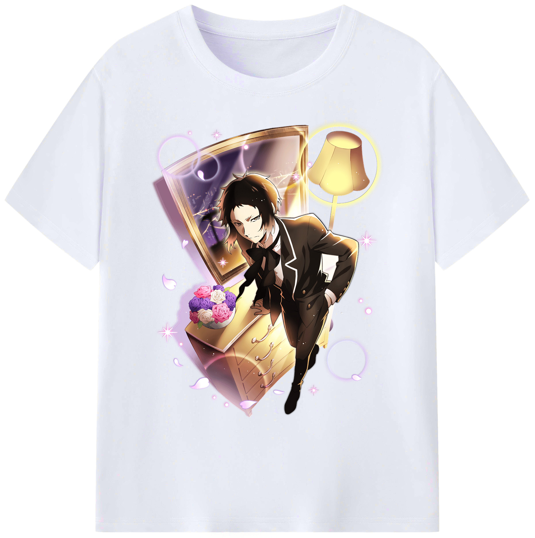（画像用） 文豪ストレイドッグス Bungo Stray Dogs 綿100％ メンズ半袖Tシャツ｜肌触りやわらか＆通気性