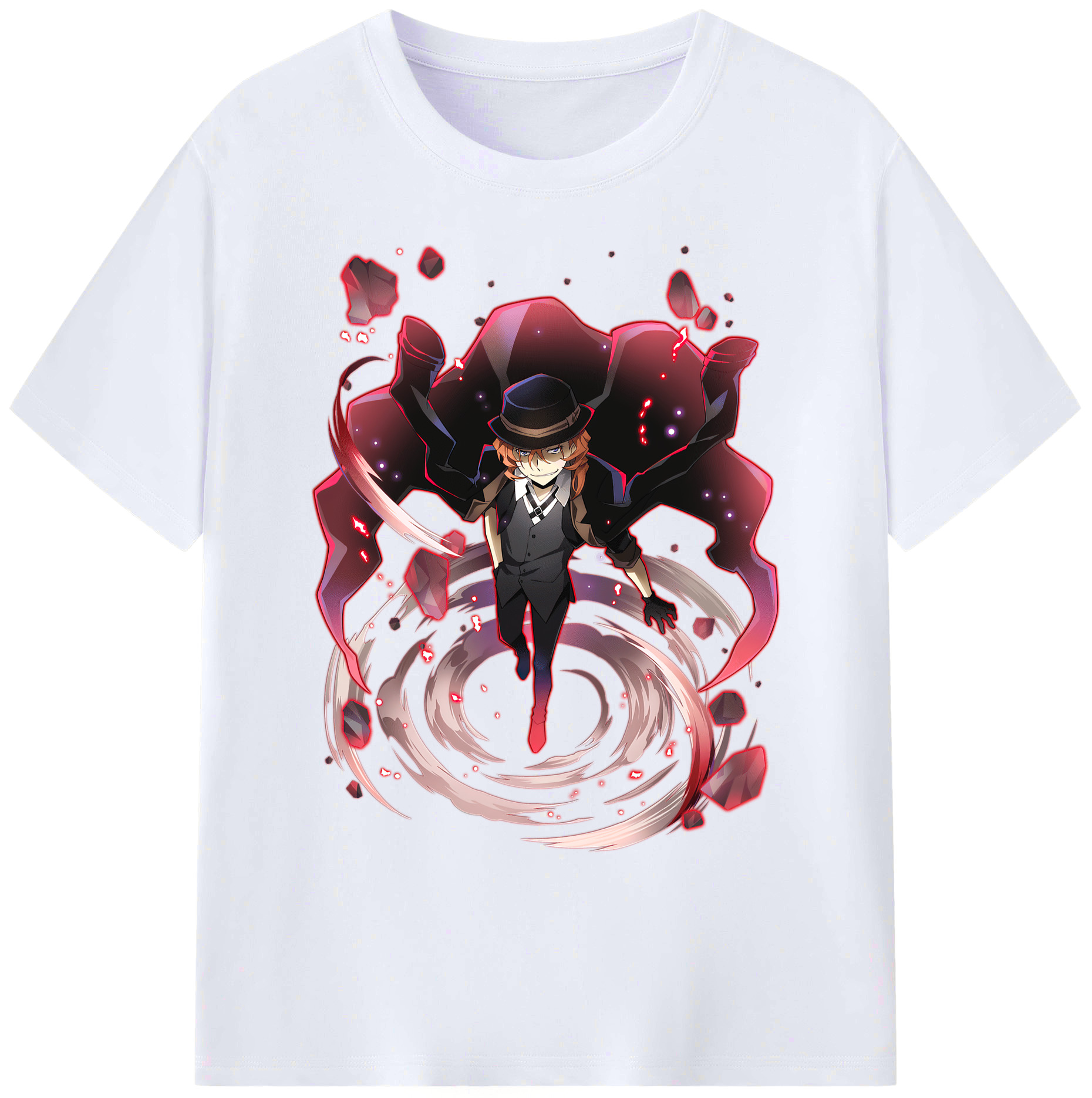 （画像用） 文豪ストレイドッグス Bungo Stray Dogs 綿100％ メンズ半袖Tシャツ｜肌触りやわらか＆通気性