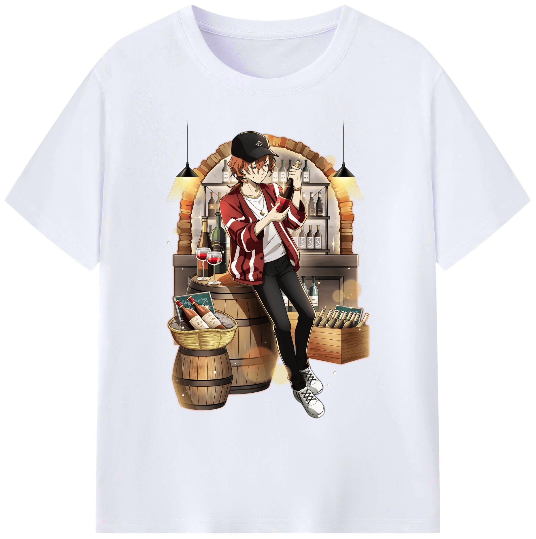 （画像用） 文豪ストレイドッグス Bungo Stray Dogs 綿100％ メンズ半袖Tシャツ｜肌触りやわらか＆通気性