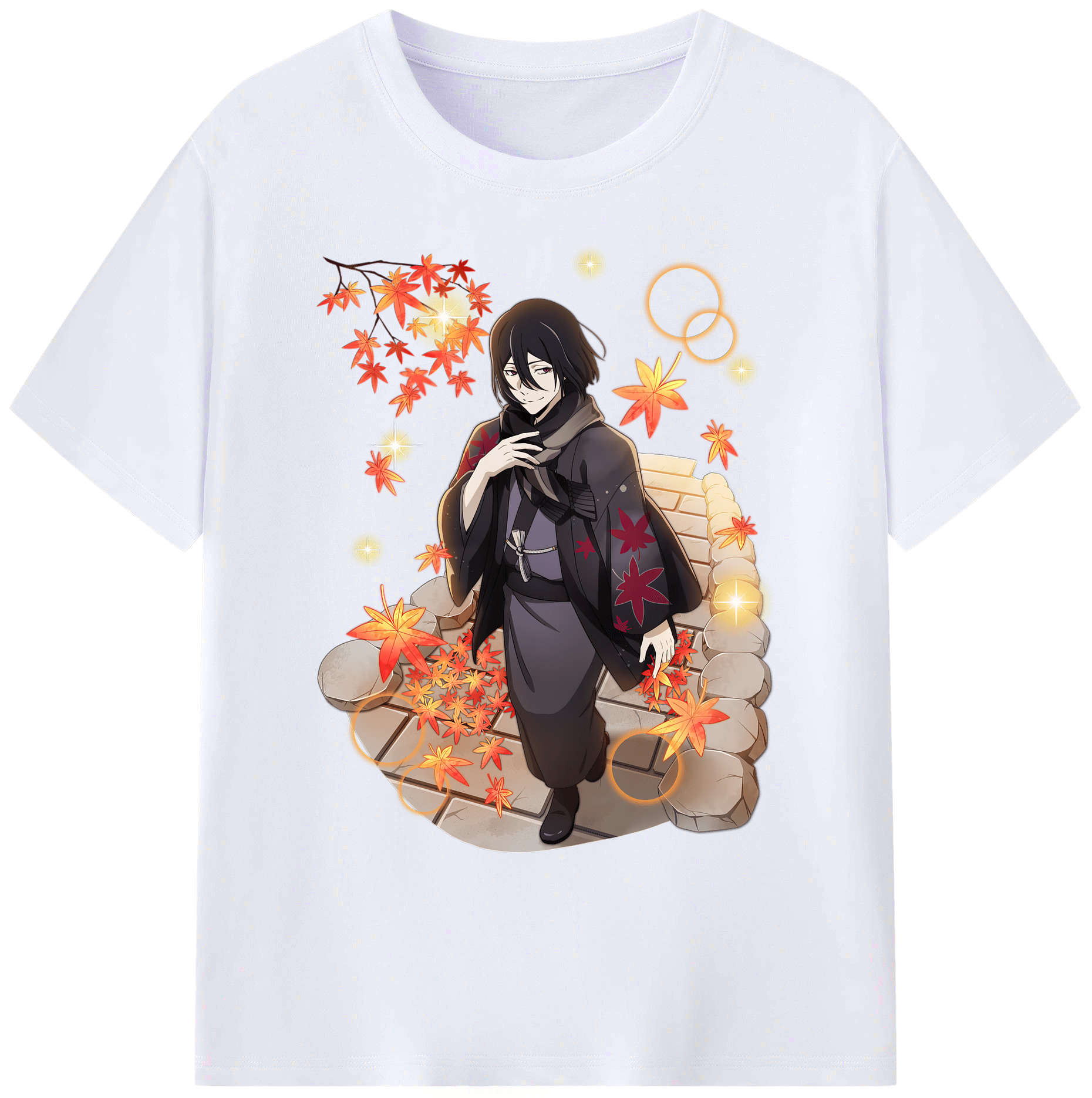（画像用） 文豪ストレイドッグス Bungo Stray Dogs 綿100％ メンズ半袖Tシャツ｜肌触りやわらか＆通気性