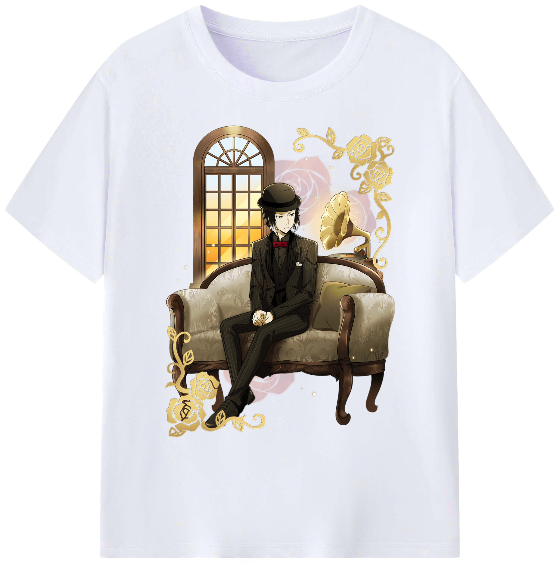 （画像用） 文豪ストレイドッグス Bungo Stray Dogs 綿100％ メンズ半袖Tシャツ｜肌触りやわらか＆通気性