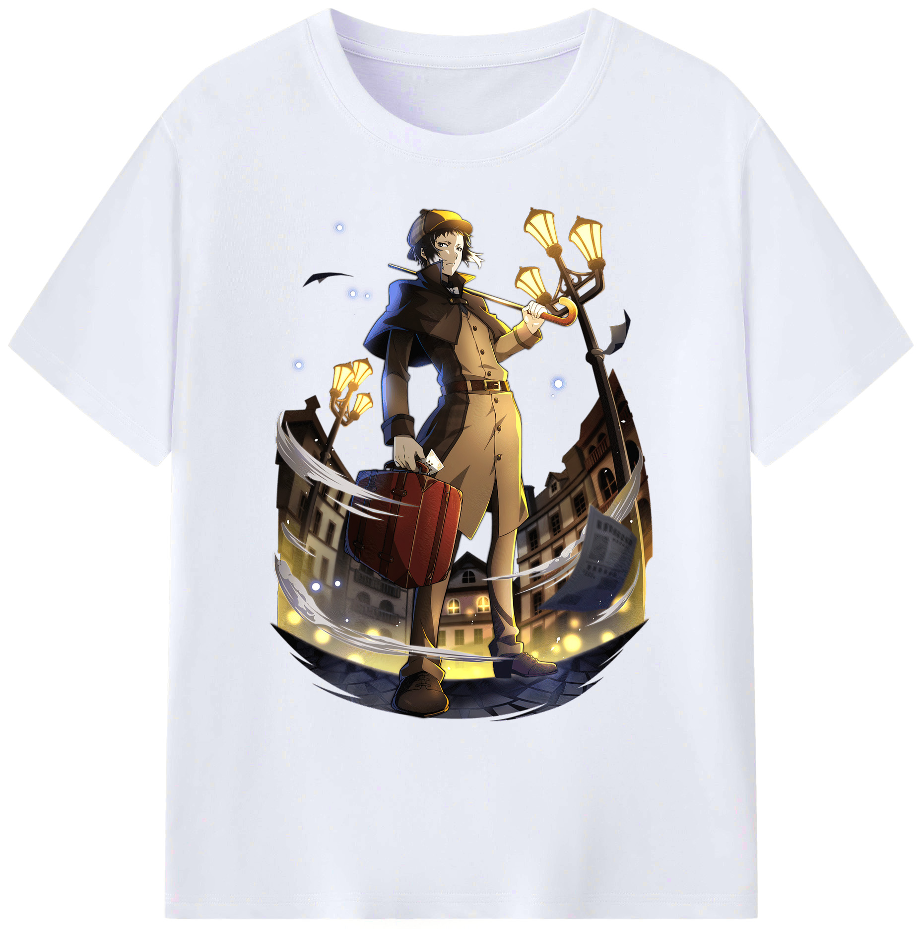 （画像用） 文豪ストレイドッグス Bungo Stray Dogs 綿100％ メンズ半袖Tシャツ｜肌触りやわらか＆通気性