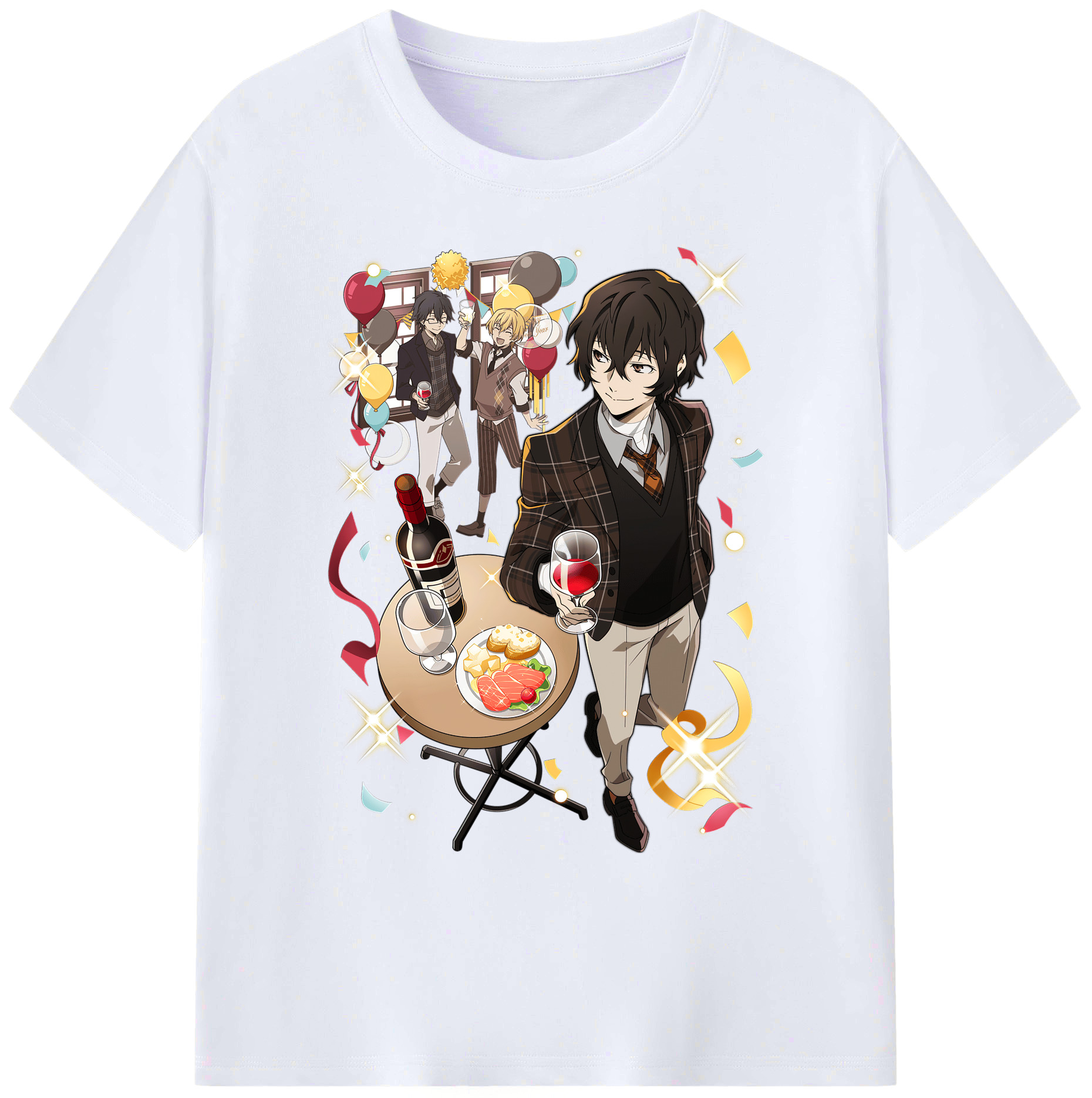 （画像用） 文豪ストレイドッグス Bungo Stray Dogs 綿100％ メンズ半袖Tシャツ｜肌触りやわらか＆通気性