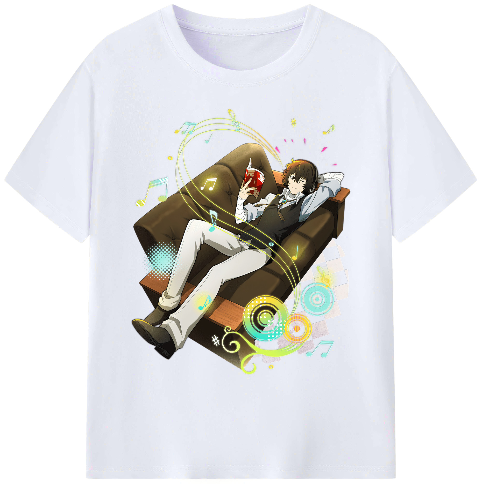 （画像用） 文豪ストレイドッグス Bungo Stray Dogs 綿100％ メンズ半袖Tシャツ｜肌触りやわらか＆通気性