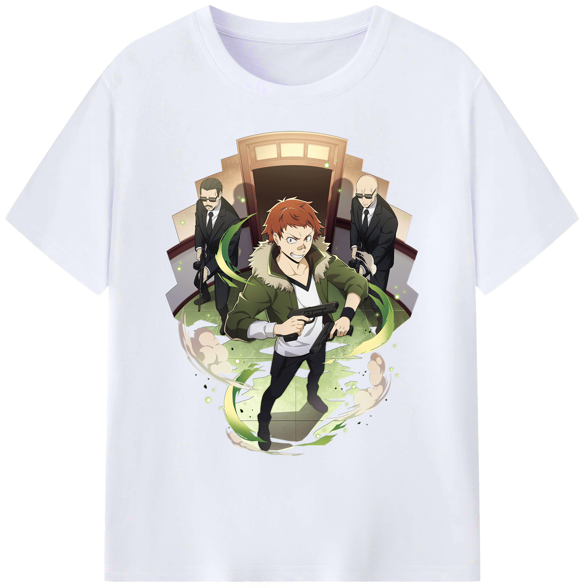（画像用） 文豪ストレイドッグス Bungo Stray Dogs 綿100％ メンズ半袖Tシャツ｜肌触りやわらか＆通気性