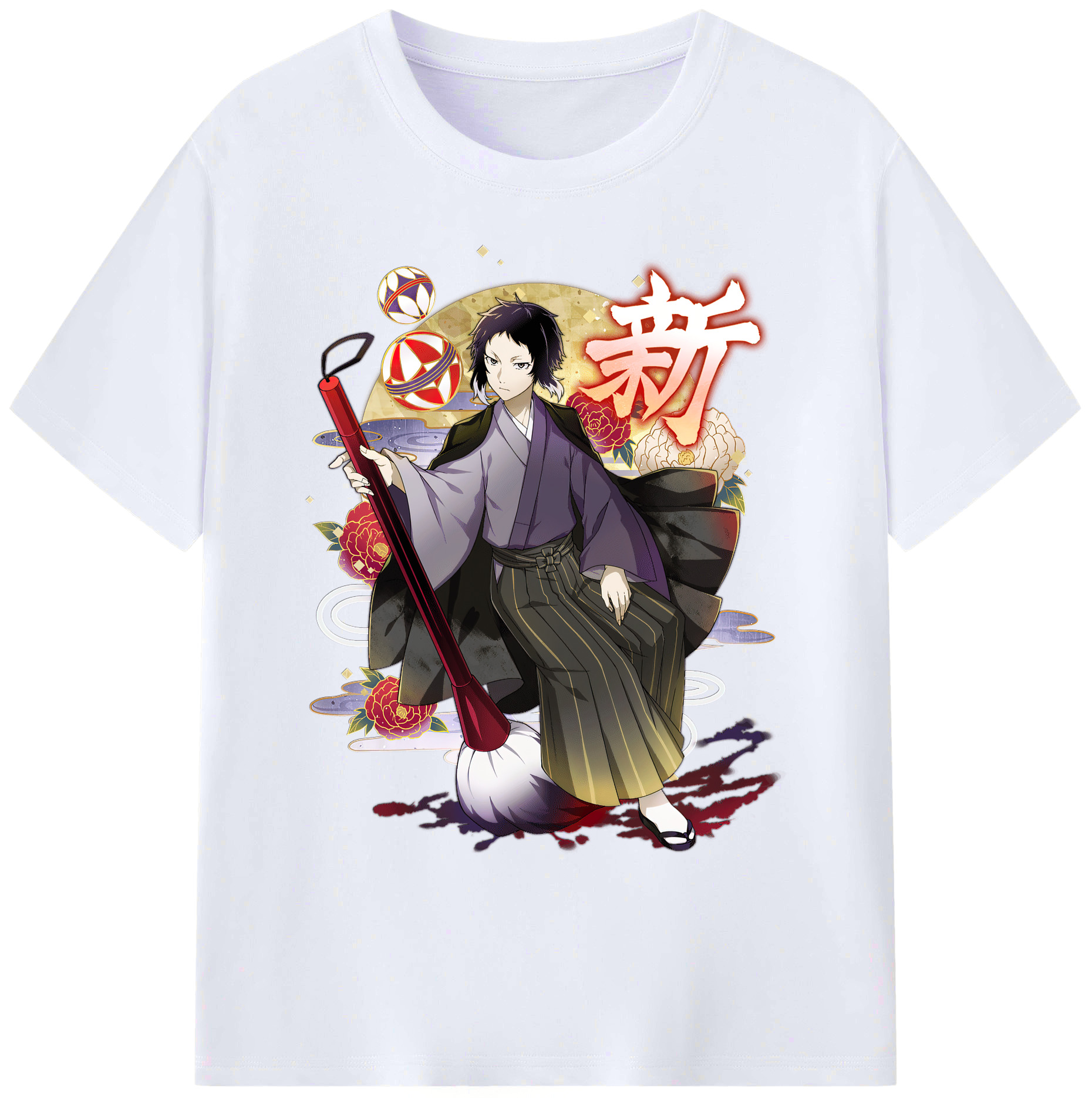 （画像用） 文豪ストレイドッグス Bungo Stray Dogs 綿100％ メンズ半袖Tシャツ｜肌触りやわらか＆通気性
