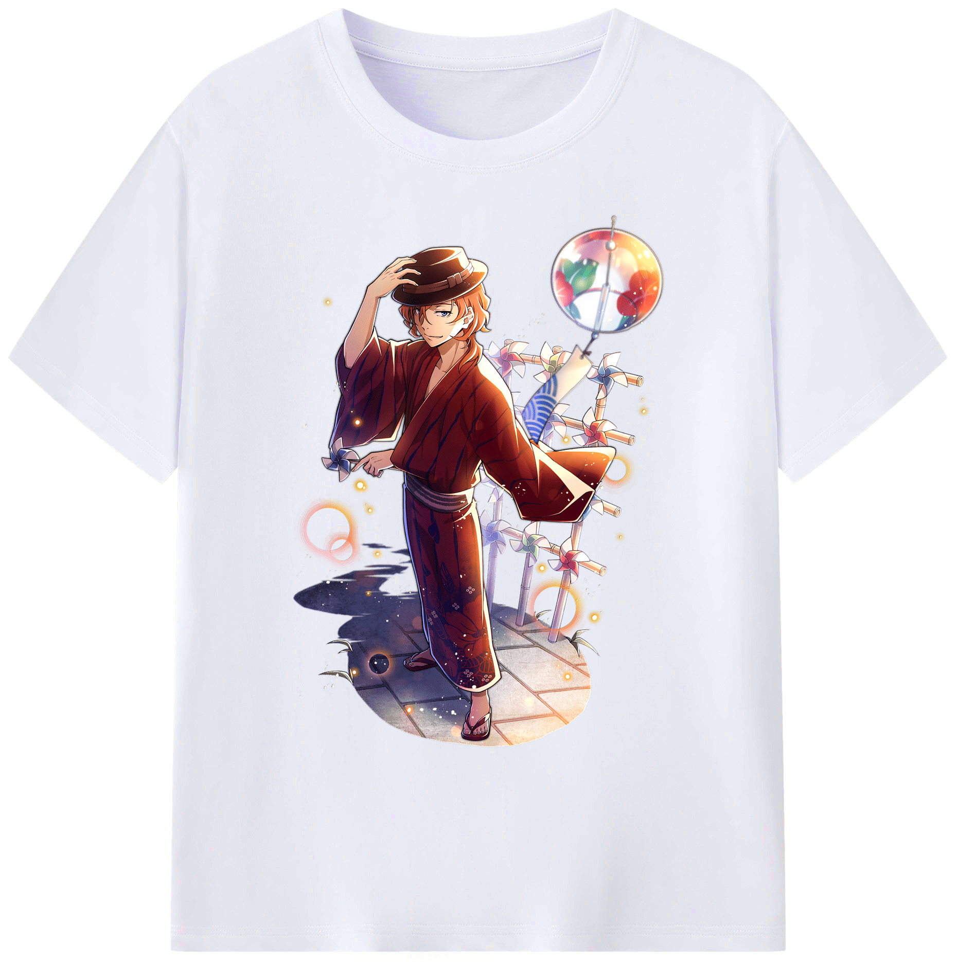 （画像用） 文豪ストレイドッグス Bungo Stray Dogs 綿100％ メンズ半袖Tシャツ｜肌触りやわらか＆通気性