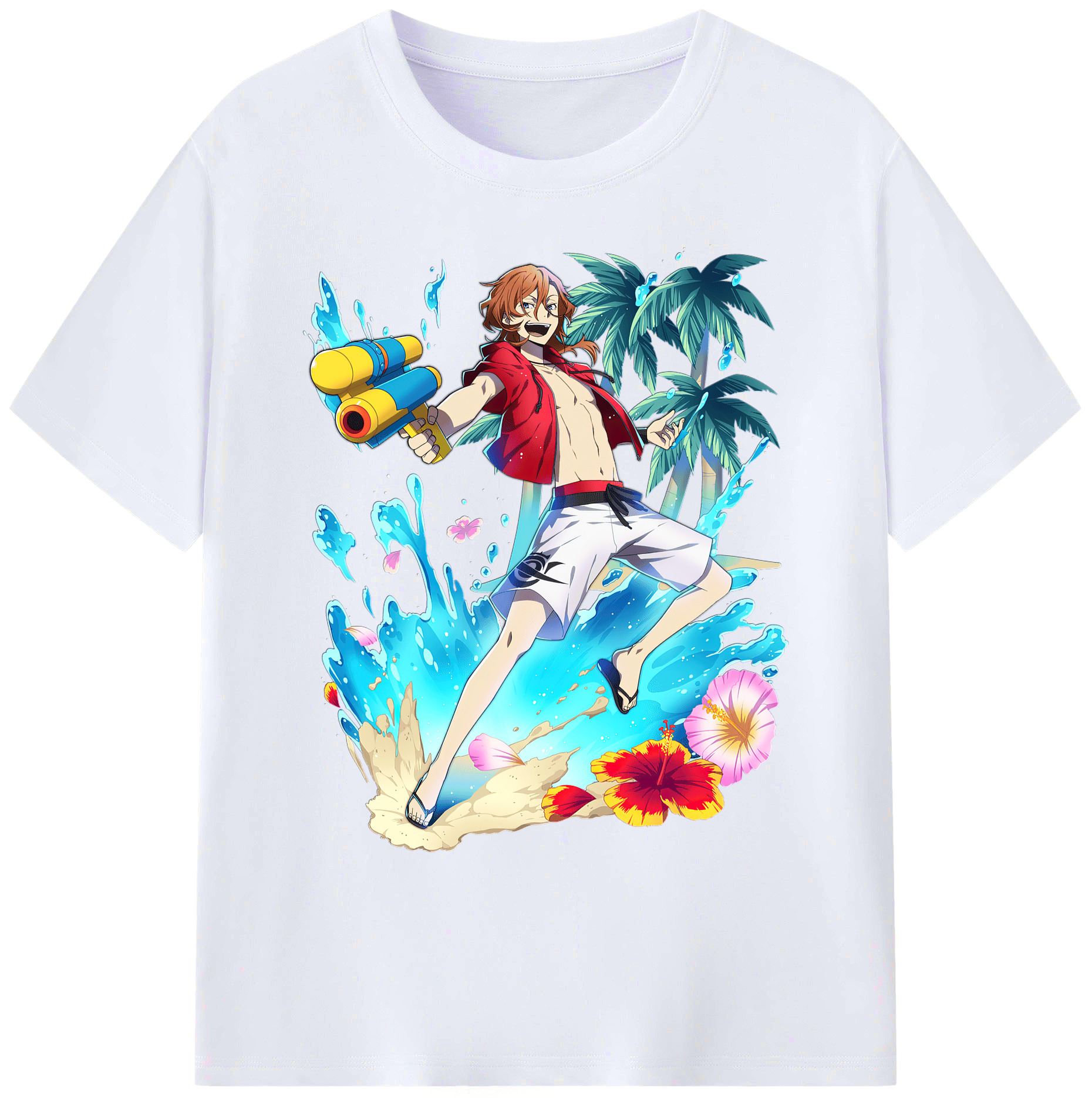 （画像用） 文豪ストレイドッグス Bungo Stray Dogs 綿100％ メンズ半袖Tシャツ｜肌触りやわらか＆通気性