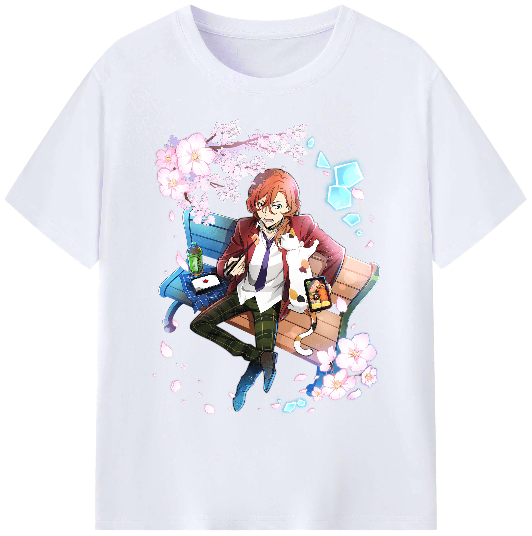 （画像用） 文豪ストレイドッグス Bungo Stray Dogs 綿100％ メンズ半袖Tシャツ｜肌触りやわらか＆通気性