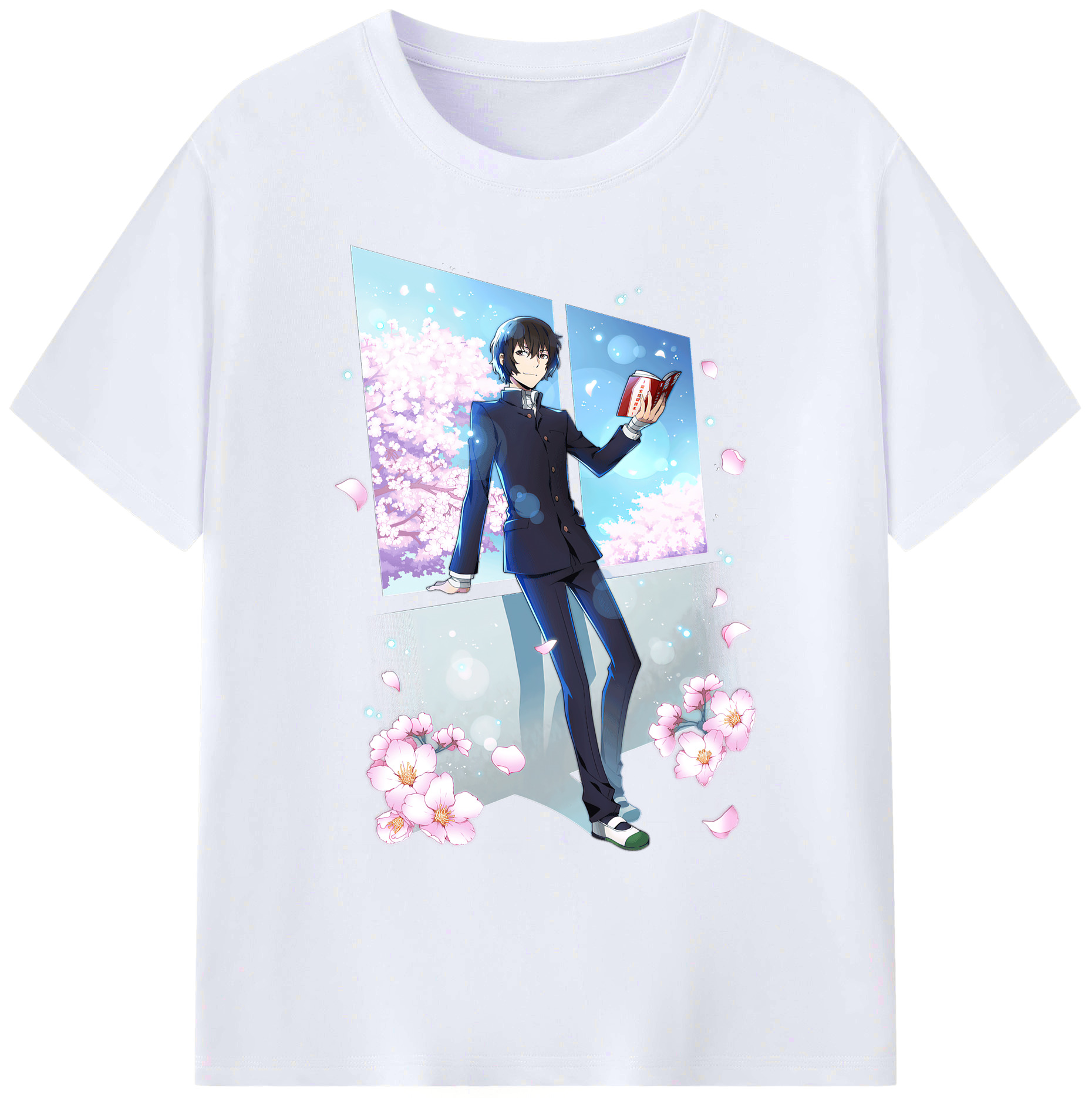（画像用） 文豪ストレイドッグス Bungo Stray Dogs 綿100％ メンズ半袖Tシャツ｜肌触りやわらか＆通気性
