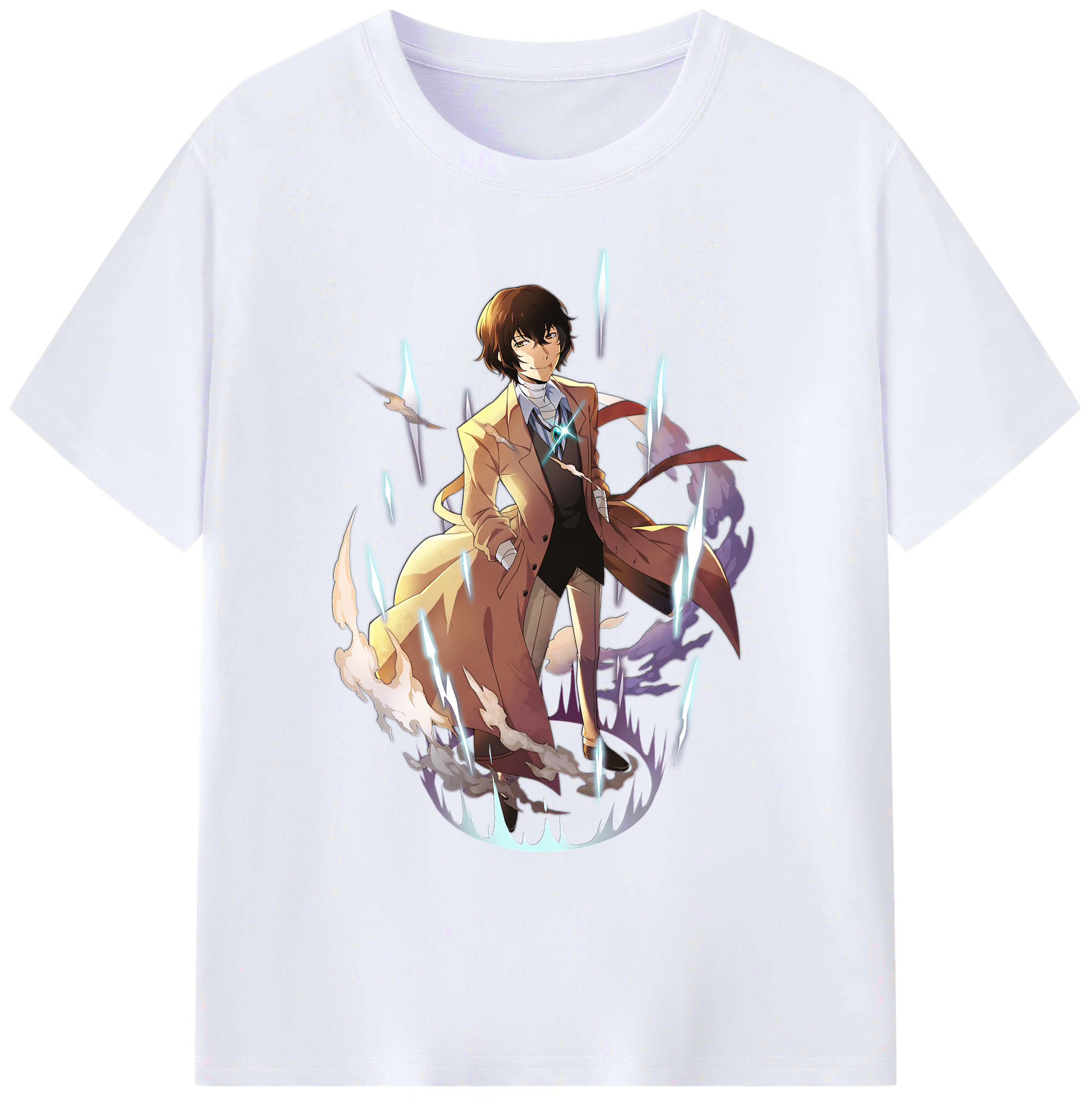 （画像用） 文豪ストレイドッグス Bungo Stray Dogs 綿100％ メンズ半袖Tシャツ｜肌触りやわらか＆通気性