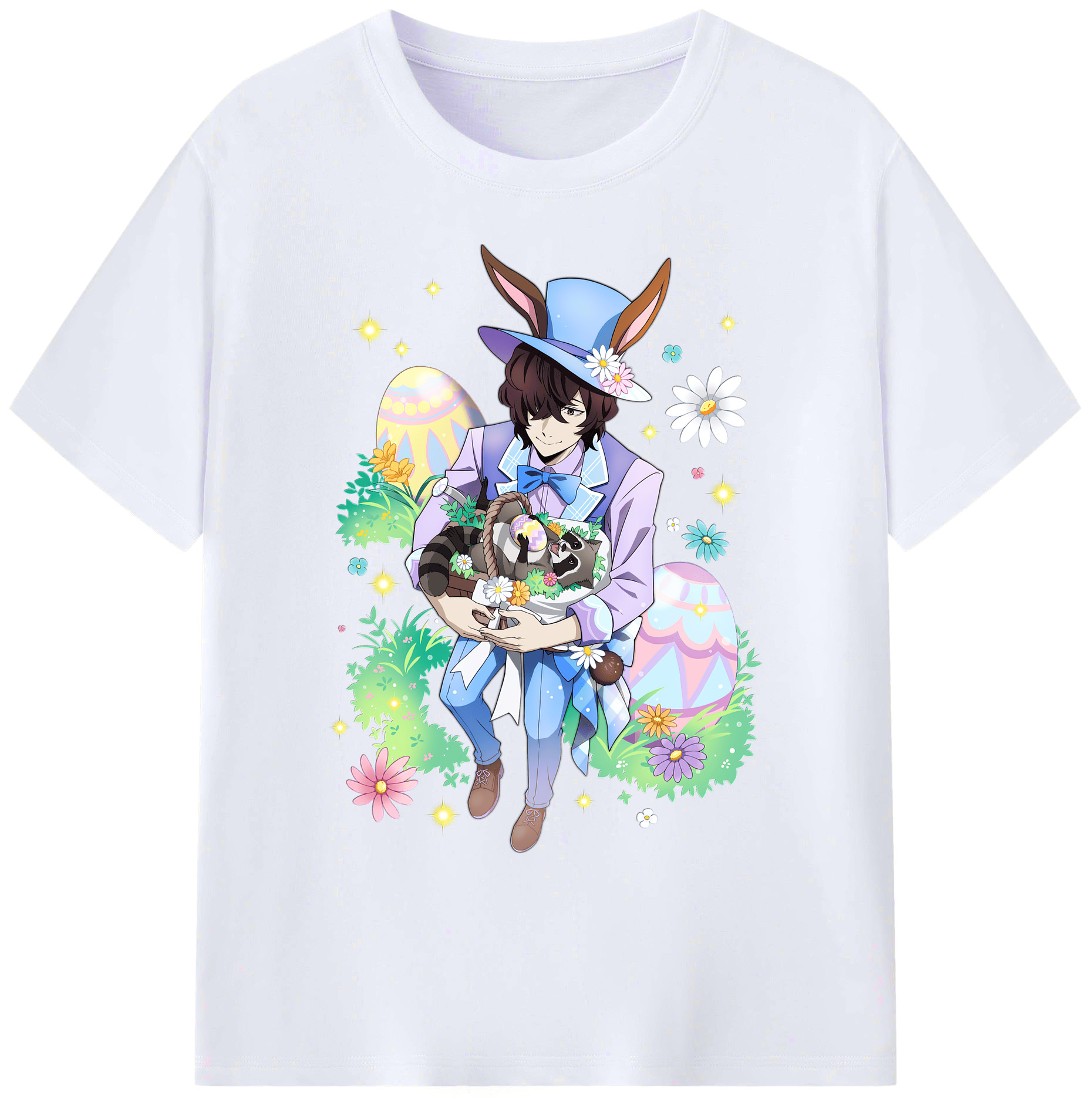 （画像用） 文豪ストレイドッグス Bungo Stray Dogs 綿100％ メンズ半袖Tシャツ｜肌触りやわらか＆通気性