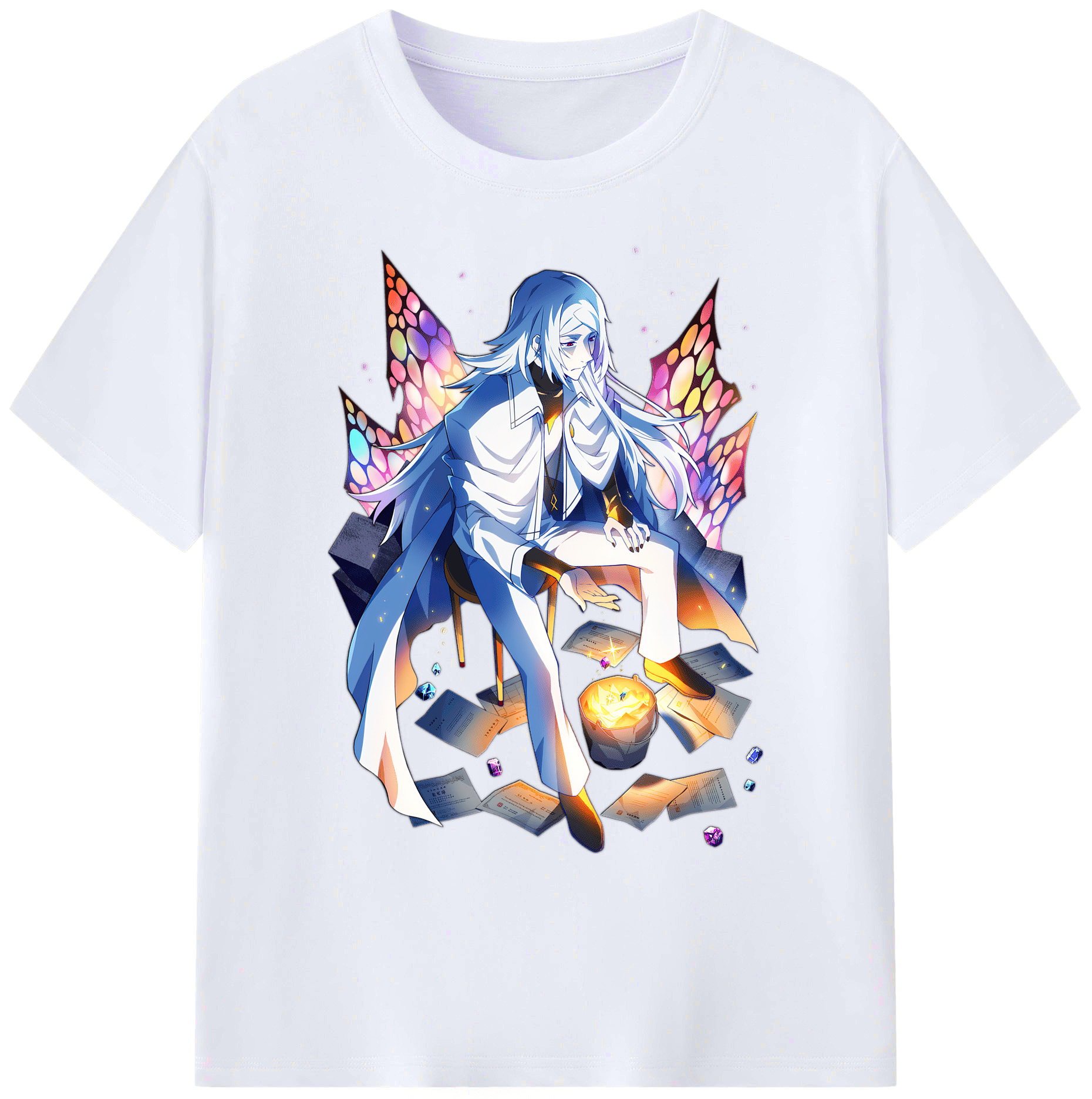 （画像用） 文豪ストレイドッグス Bungo Stray Dogs 綿100％ メンズ半袖Tシャツ｜肌触りやわらか＆通気性