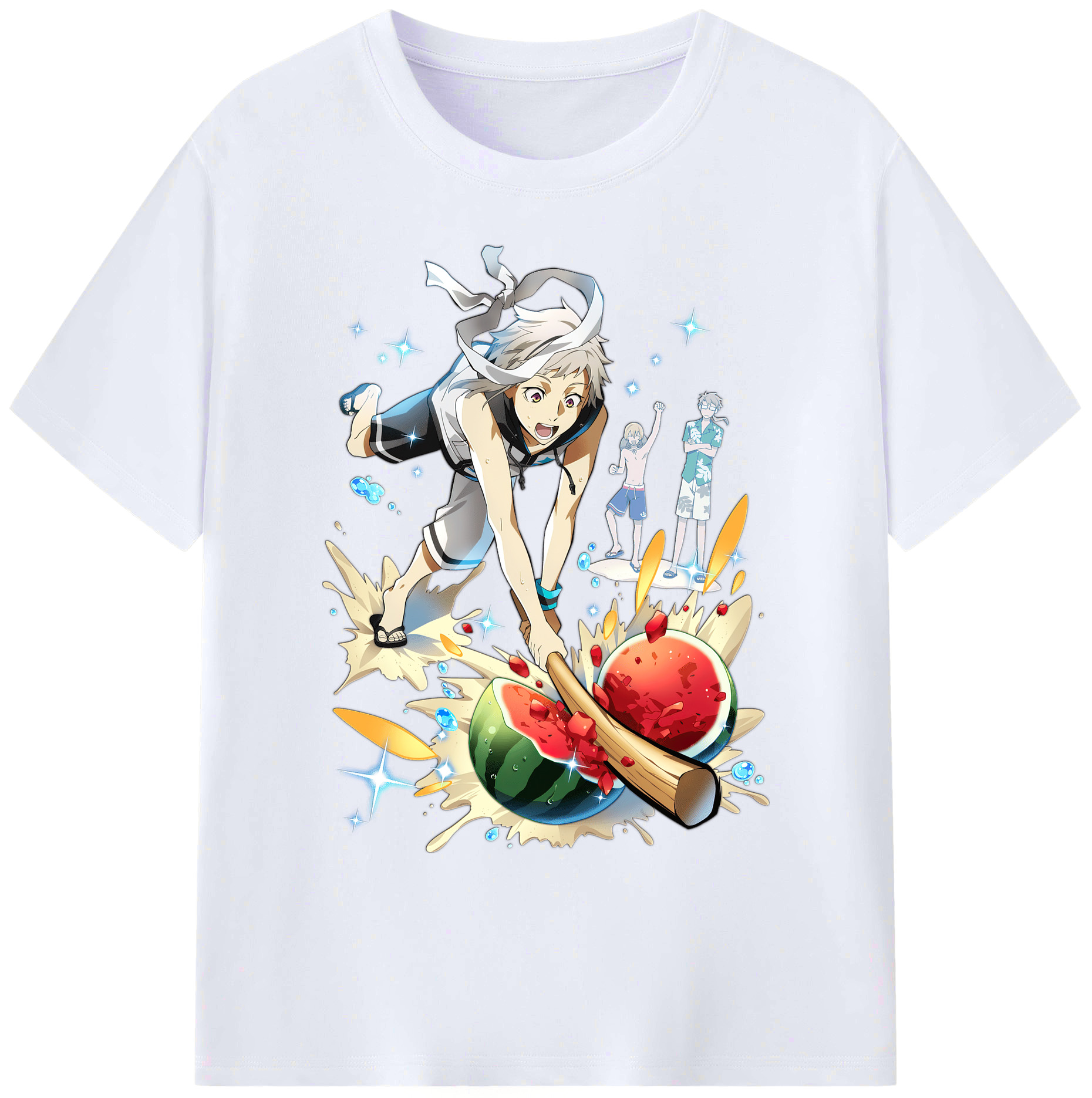 （画像用） 文豪ストレイドッグス Bungo Stray Dogs 綿100％ メンズ半袖Tシャツ｜肌触りやわらか＆通気性