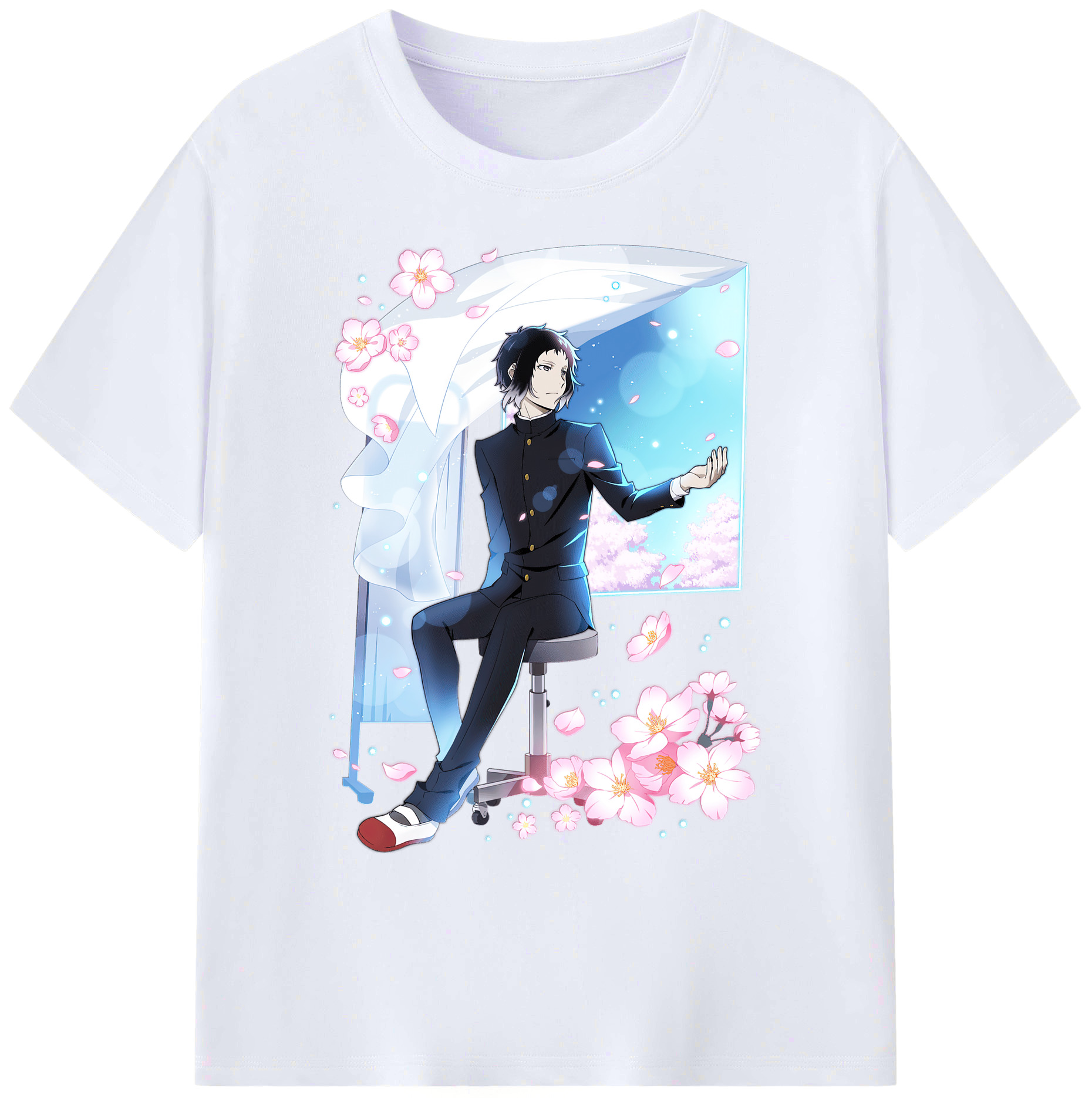 （画像用） 文豪ストレイドッグス Bungo Stray Dogs 綿100％ メンズ半袖Tシャツ｜肌触りやわらか＆通気性