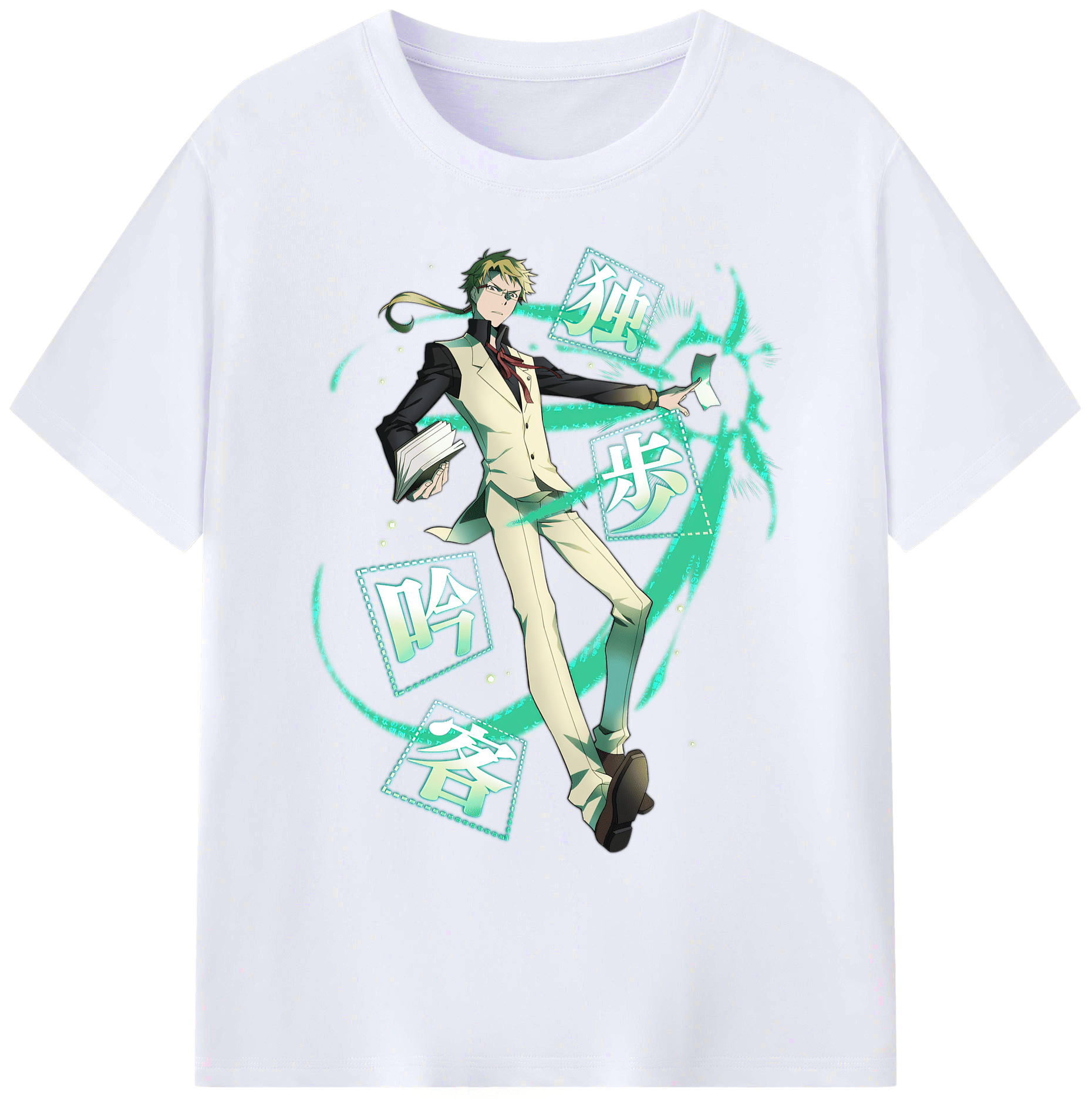 （画像用） 文豪ストレイドッグス Bungo Stray Dogs 綿100％ メンズ半袖Tシャツ｜肌触りやわらか＆通気性