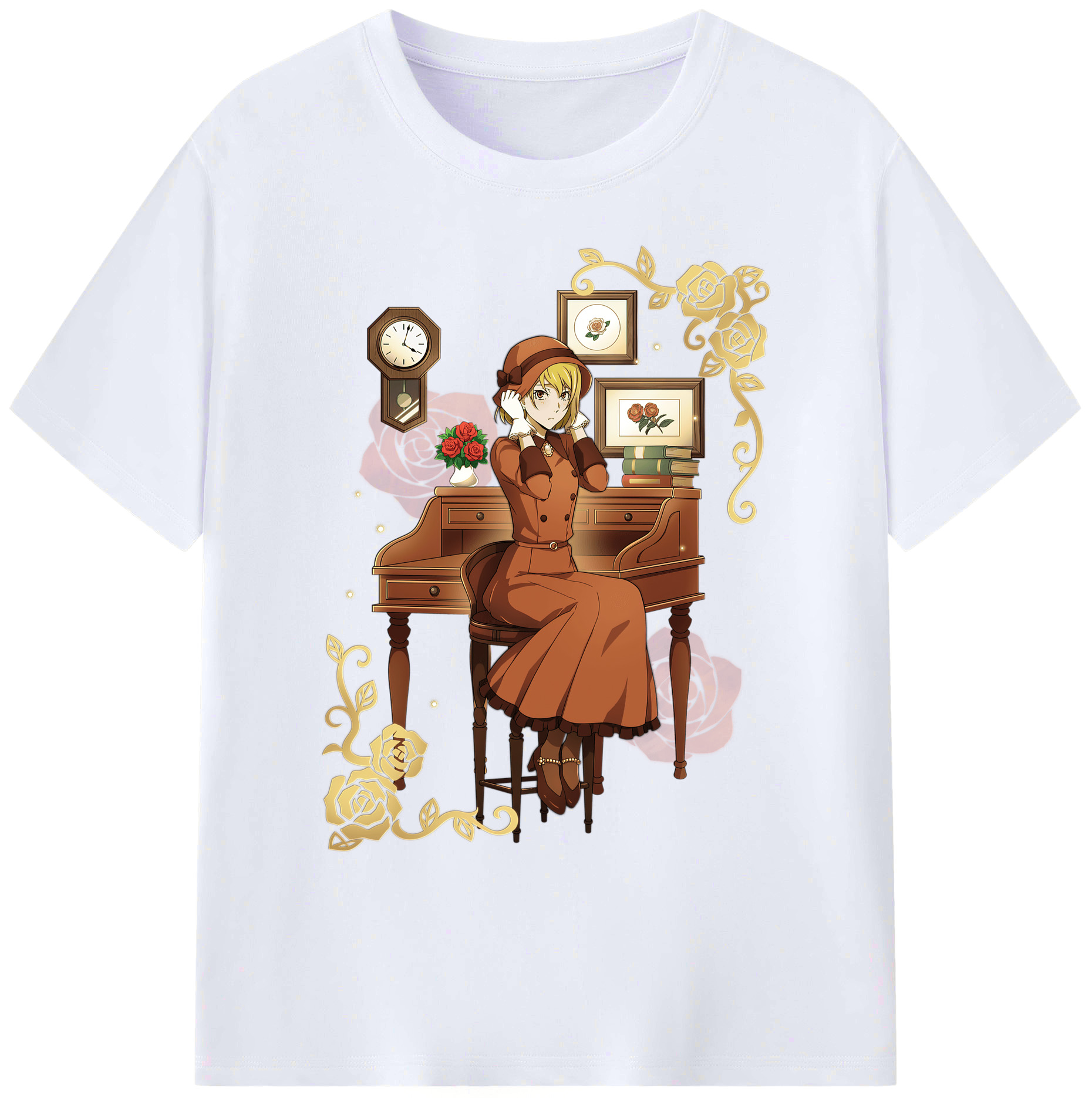 （画像用） 文豪ストレイドッグス Bungo Stray Dogs 綿100％ メンズ半袖Tシャツ｜肌触りやわらか＆通気性