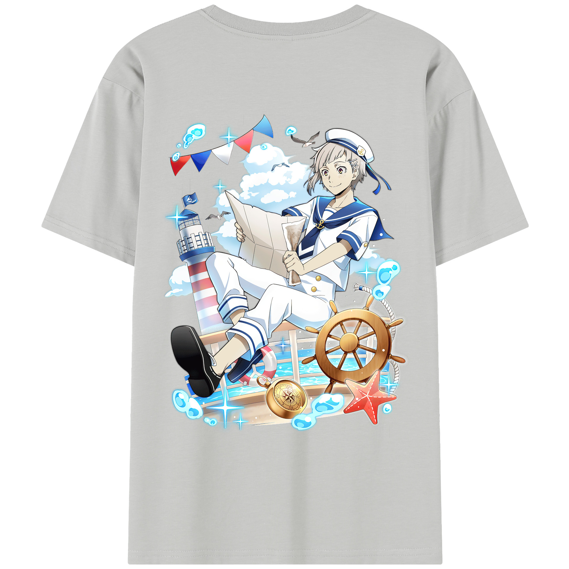 （画像用） 文豪ストレイドッグス Bungo Stray Dogs レディース半袖Tシャツ(バックプリント)