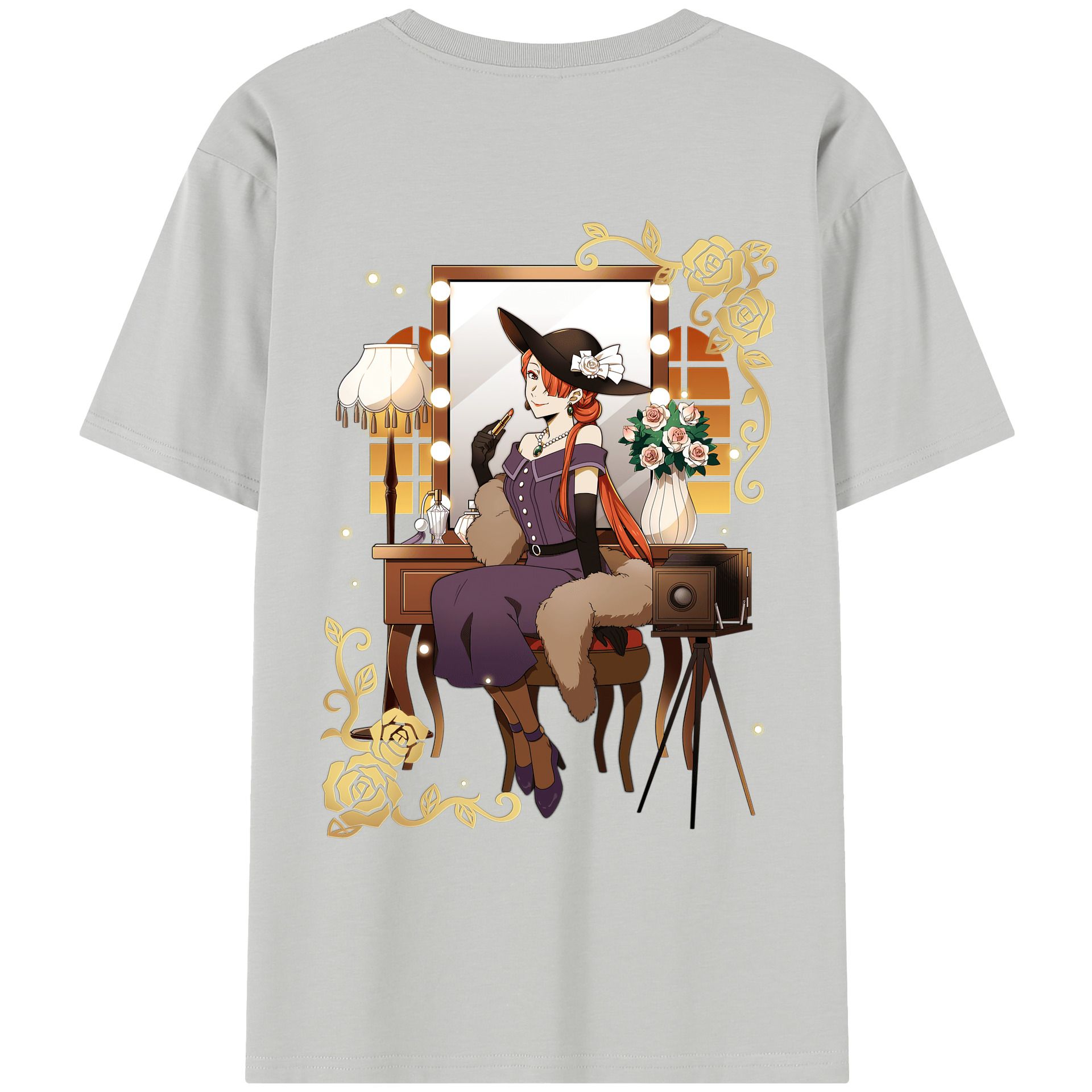 （画像用） 文豪ストレイドッグス Bungo Stray Dogs レディース半袖Tシャツ(バックプリント)