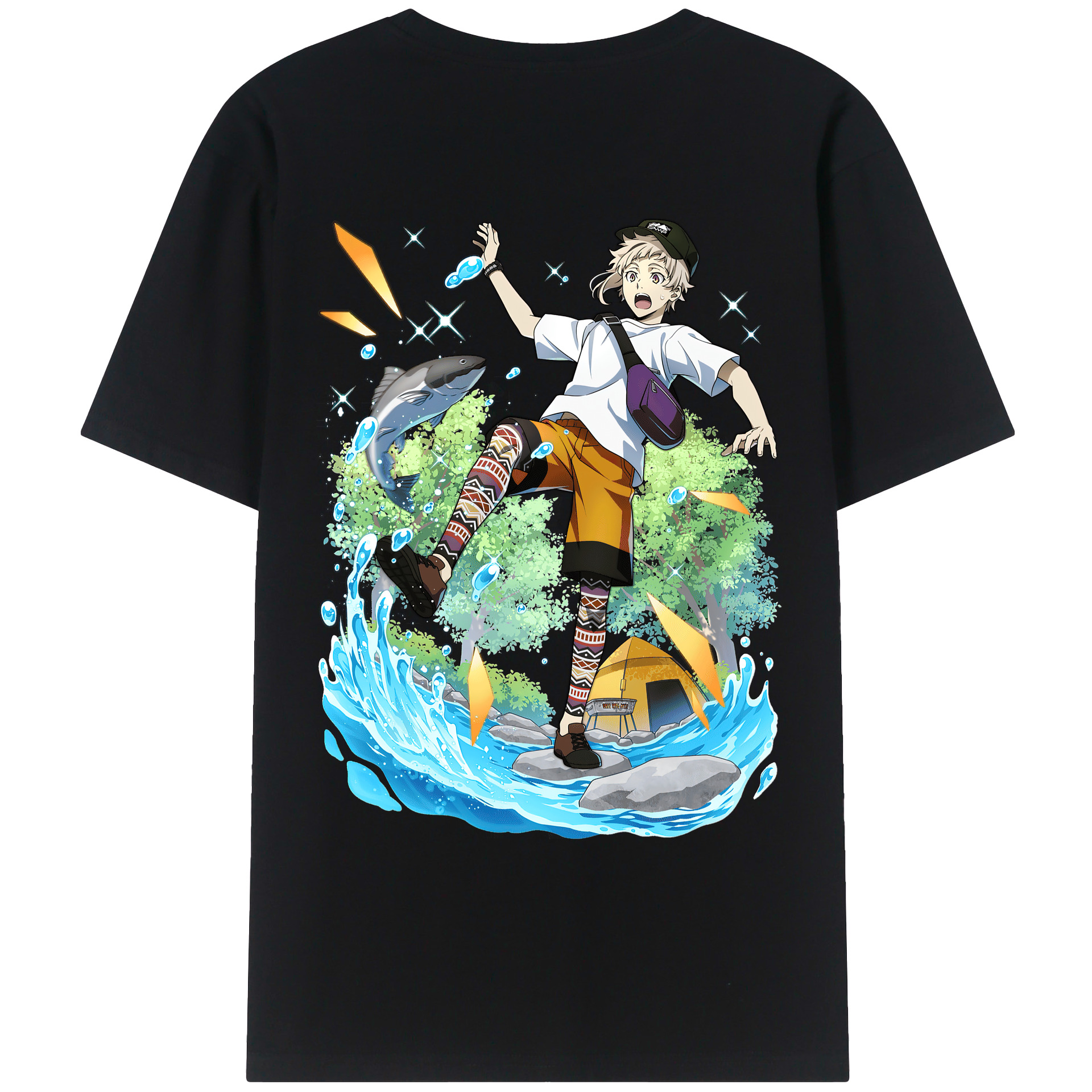 （画像用） 文豪ストレイドッグス Bungo Stray Dogs レディース半袖Tシャツ(バックプリント)