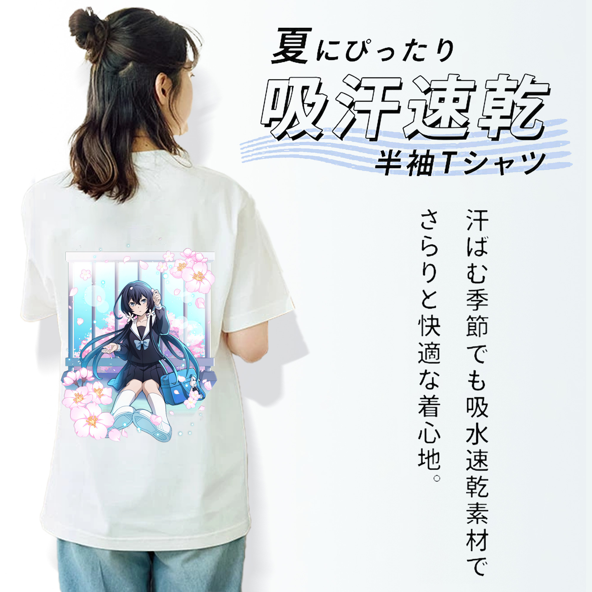 文豪ストレイドッグス Bungo Stray Dogs レディース半袖Tシャツ(バックプリント)