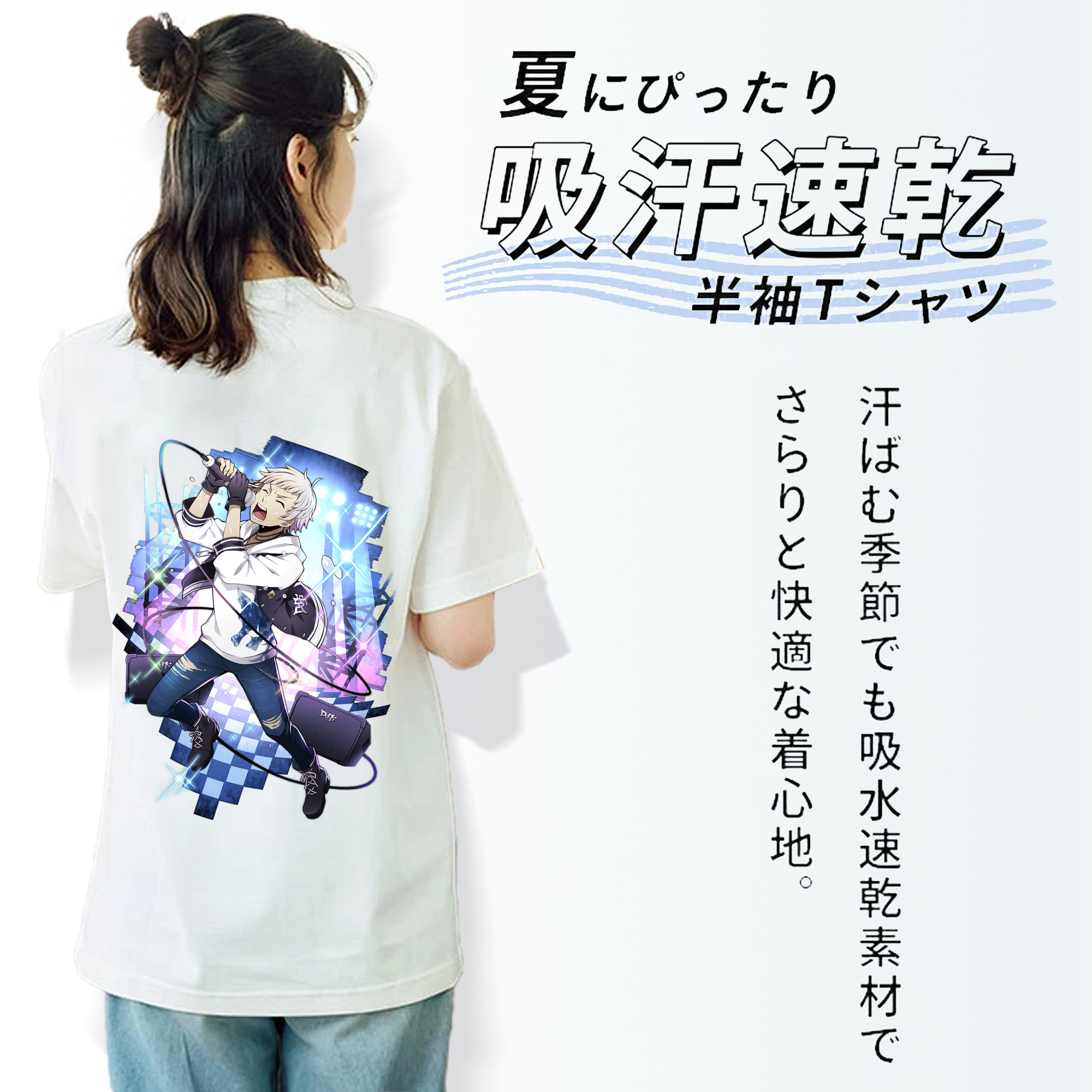 文豪ストレイドッグス Bungo Stray Dogs レディース半袖Tシャツ(バックプリント)