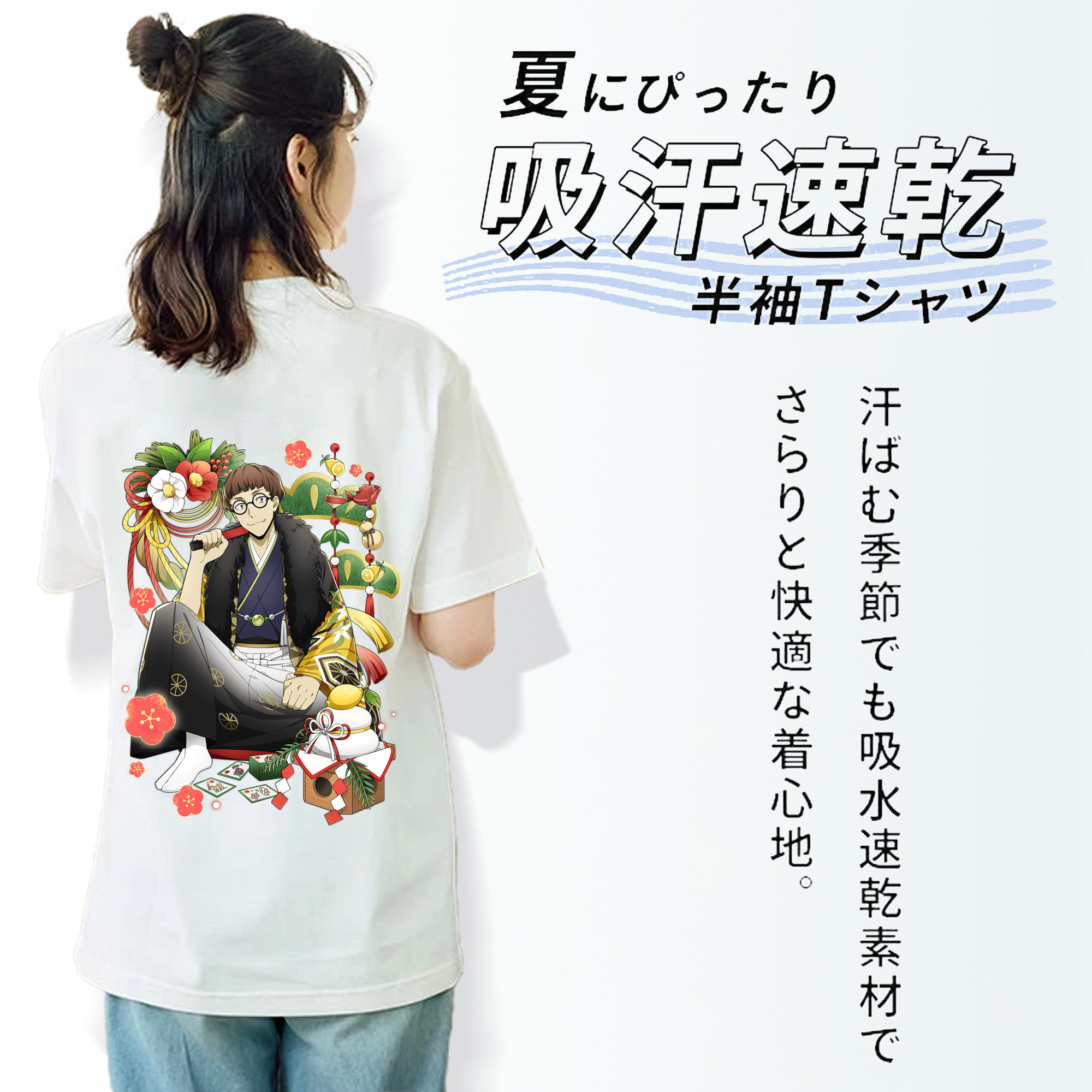 文豪ストレイドッグス Bungo Stray Dogs レディース半袖Tシャツ(バックプリント)