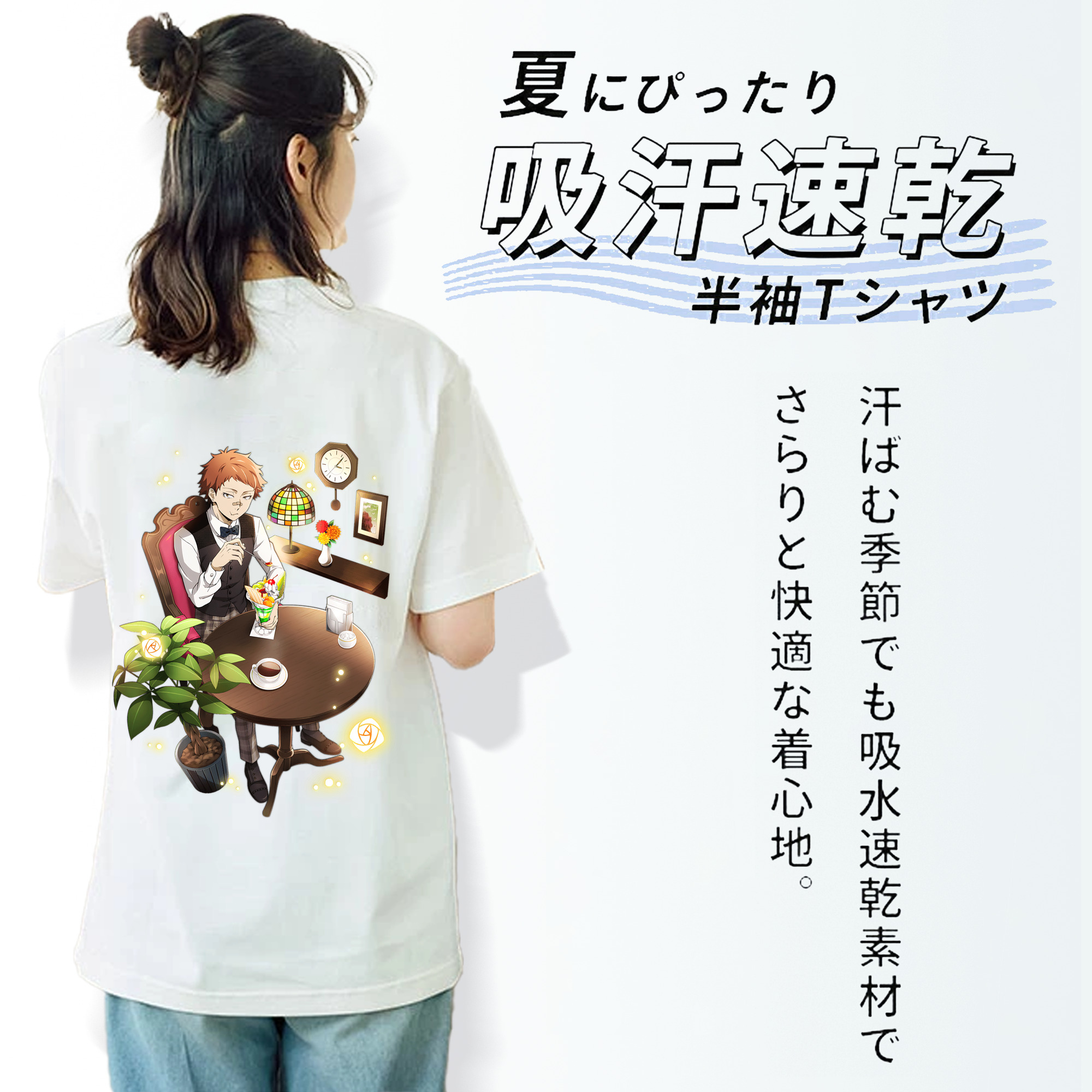 文豪ストレイドッグス Bungo Stray Dogs レディース半袖Tシャツ(バックプリント)